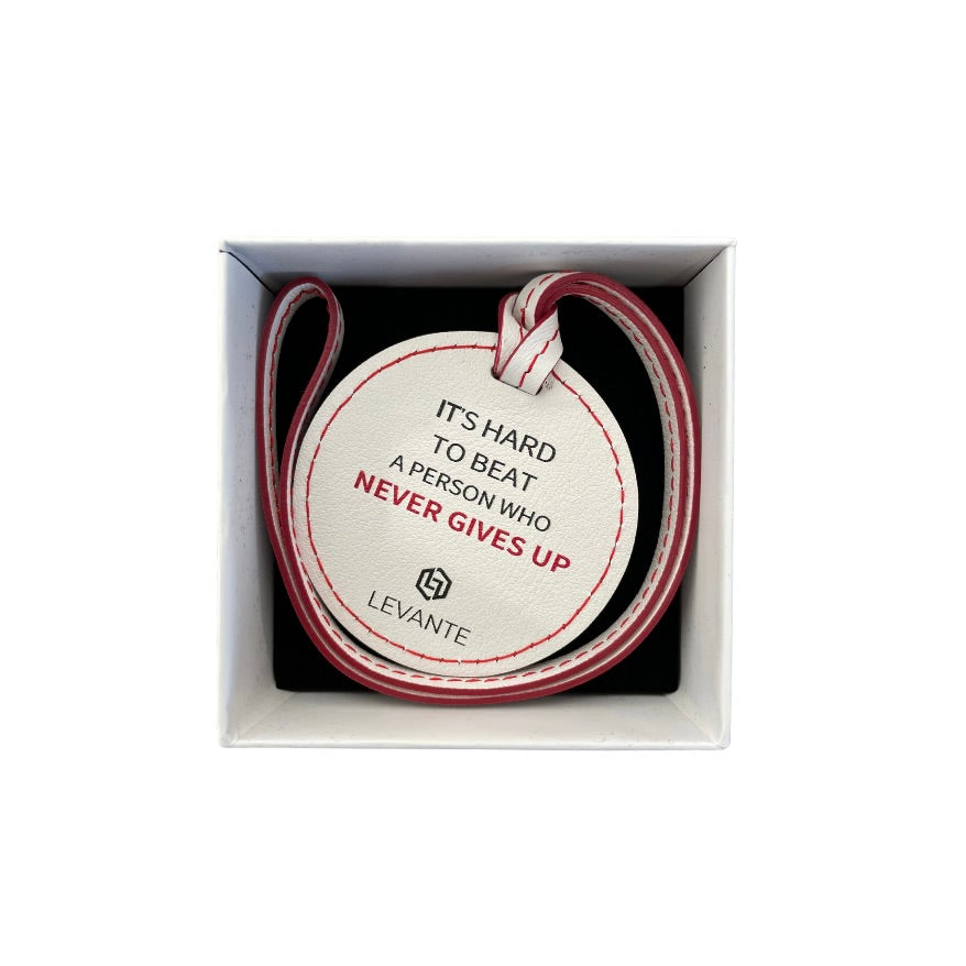 Leather Charms - White Round Phoenix