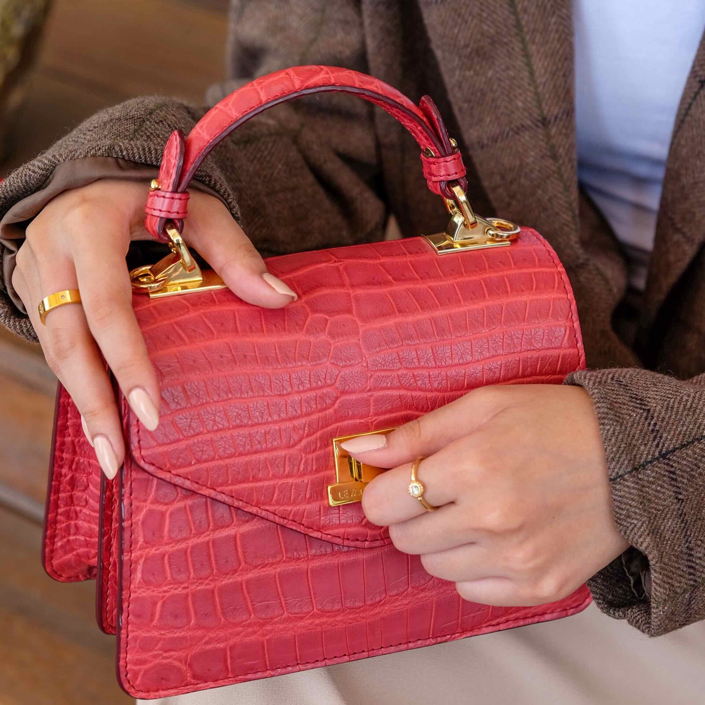 Burgundy Matt- Classic Crocodile