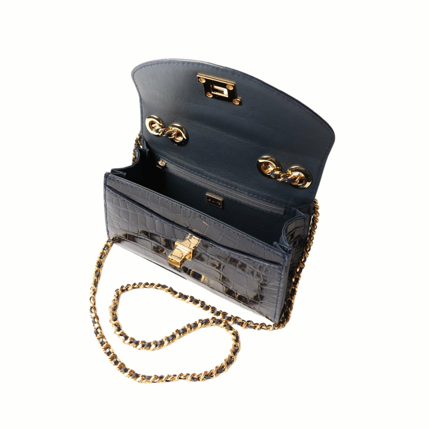 Navy Blue - Clutch Crocodile