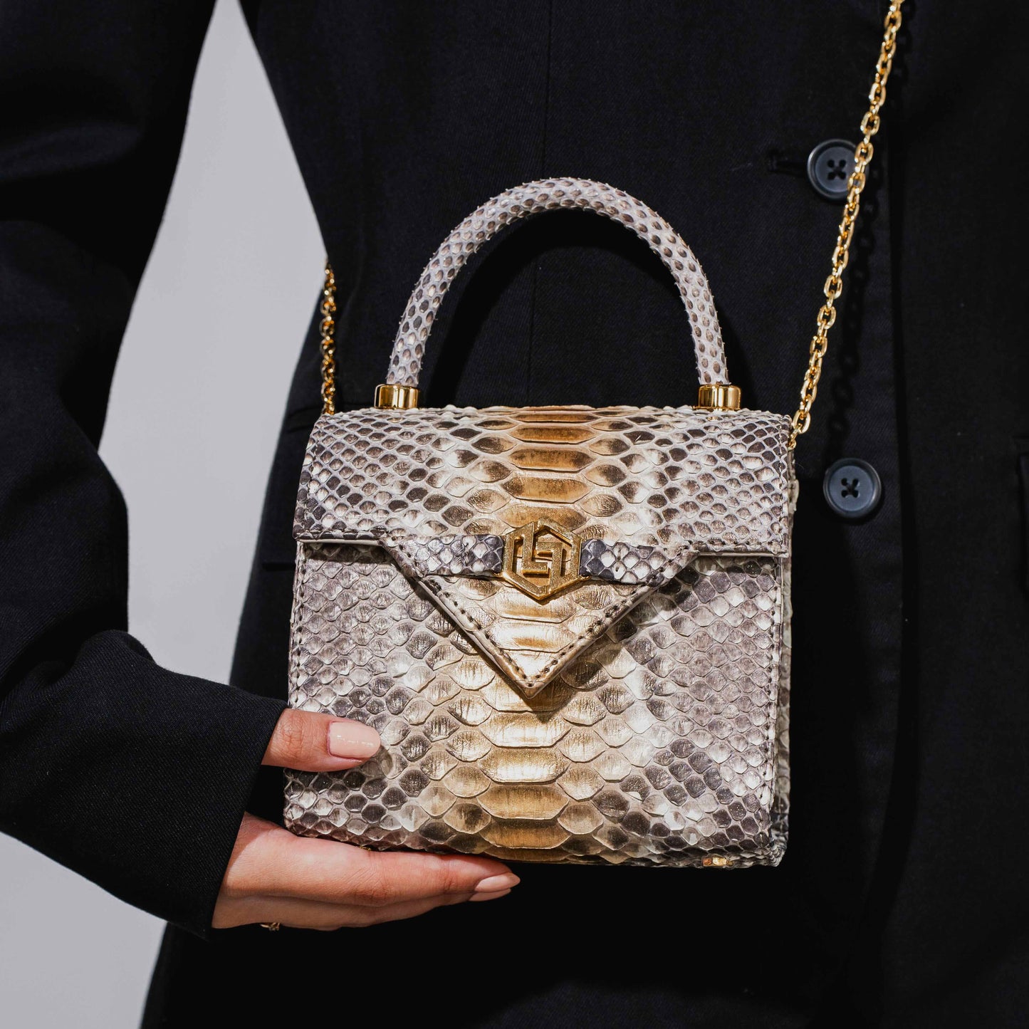 Natural Beige - Micro Bag Python