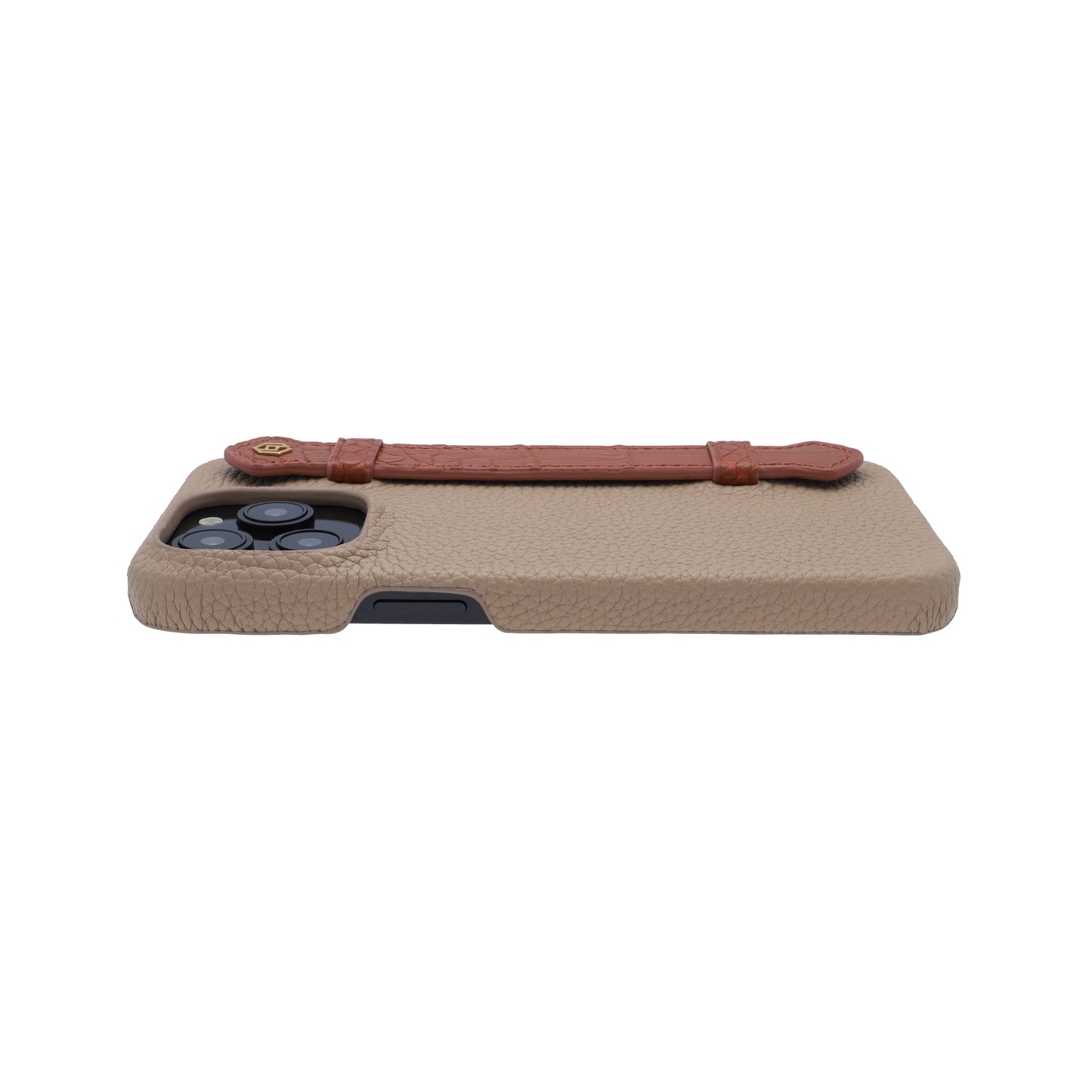 Khaki with crocodile side strap Brown - iPhone 15 pro max