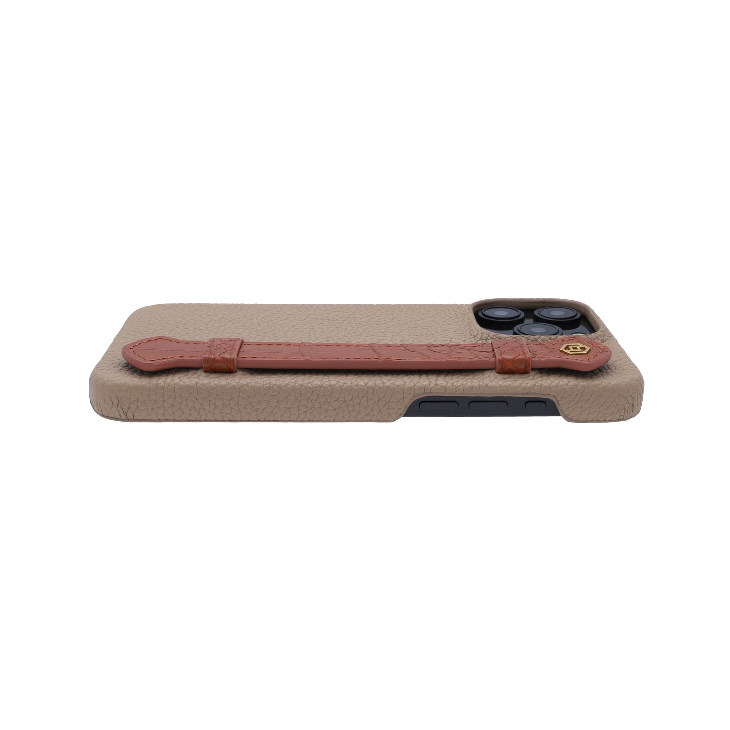 Khaki with crocodile side strap Brown - iPhone 15 pro max