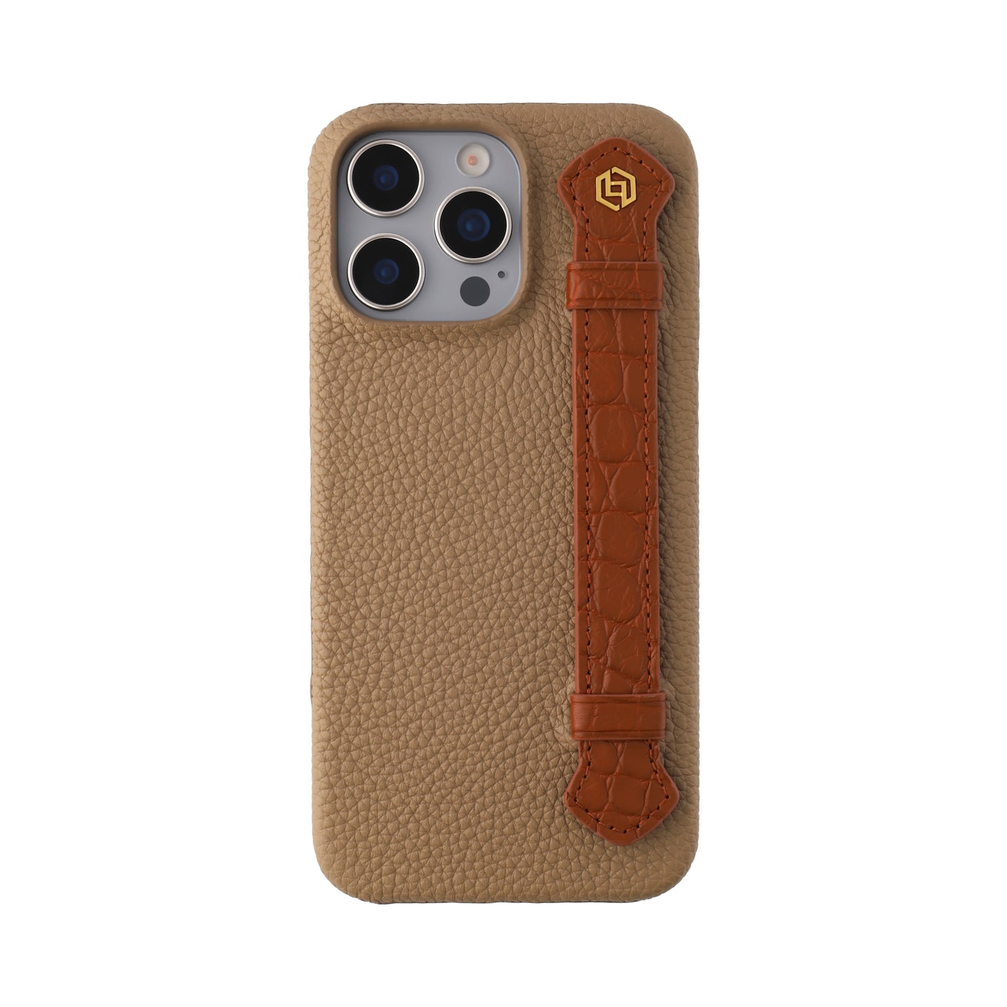 Khaki with crocodile side strap Brown - iPhone 16 pro max