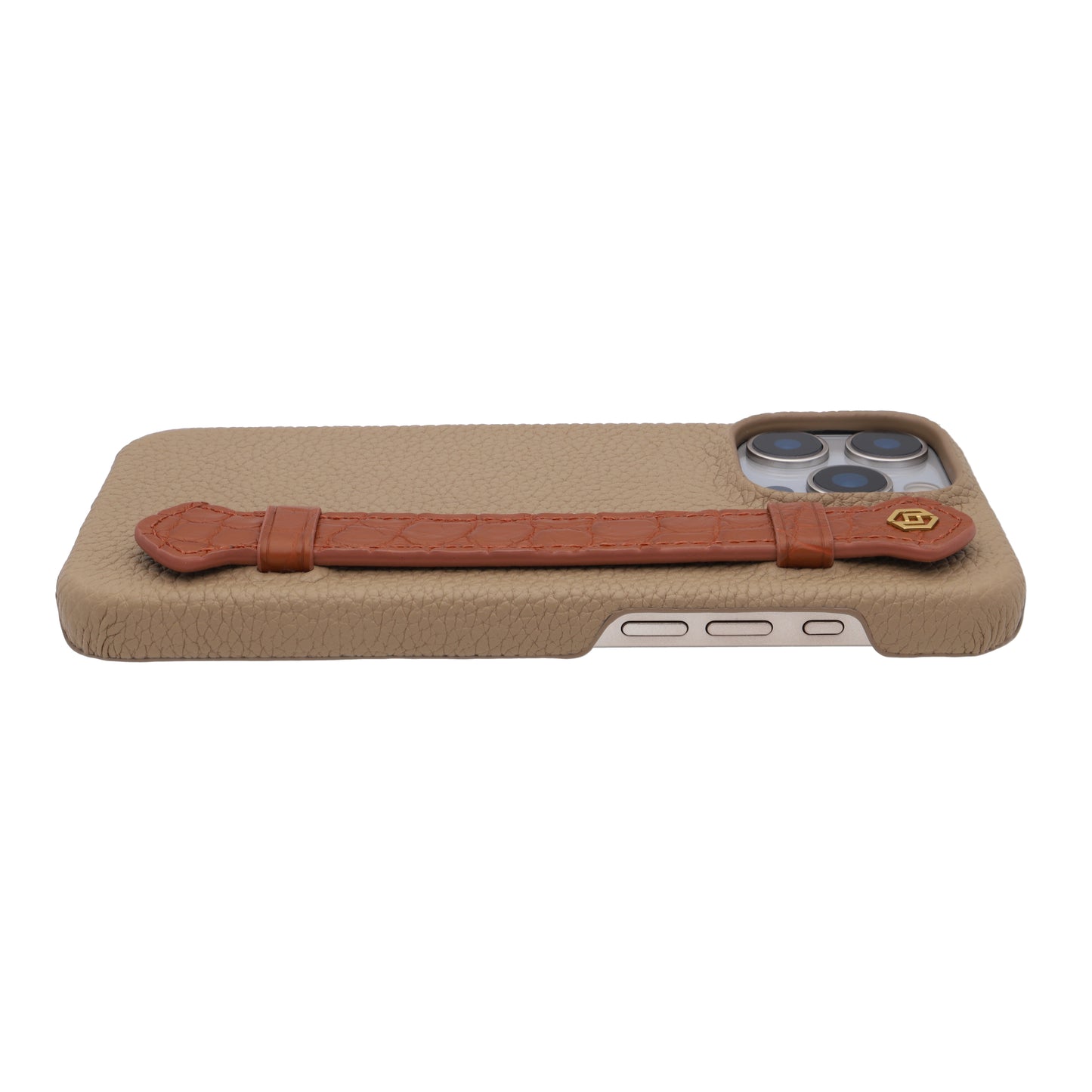 Khaki with crocodile side strap Brown - iPhone 16 pro max