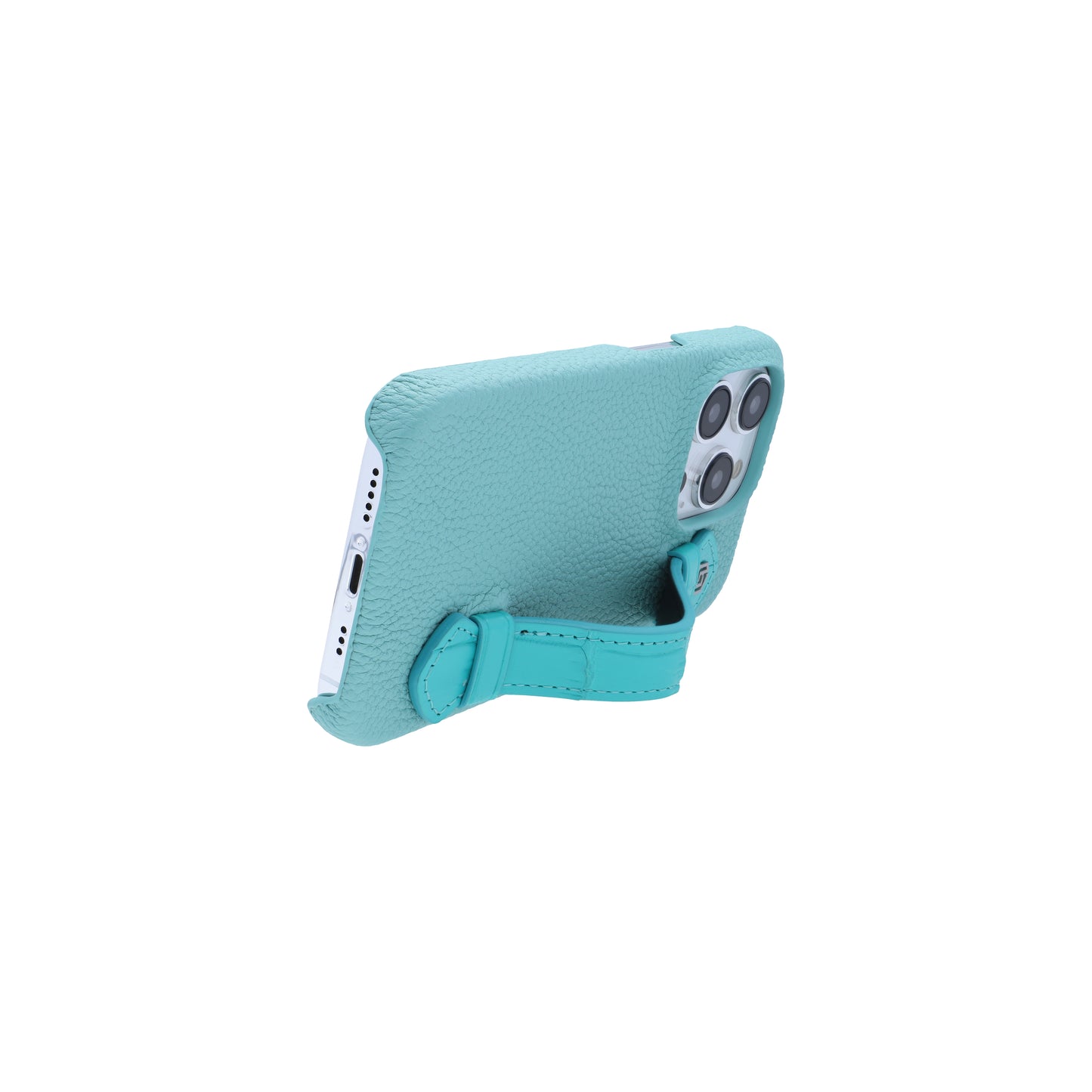 Macaron Blue with crocodile side strap Turquoise- iPhone 14 pro