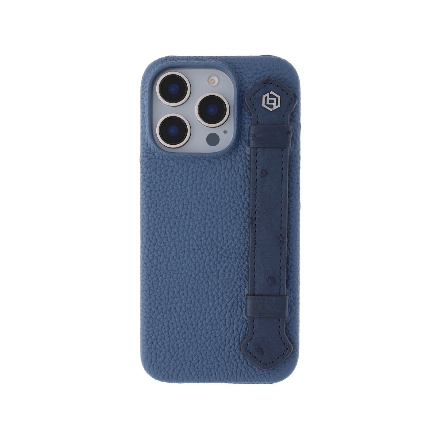 Blue with ostrich side strap Blue - iPhone 16 pro