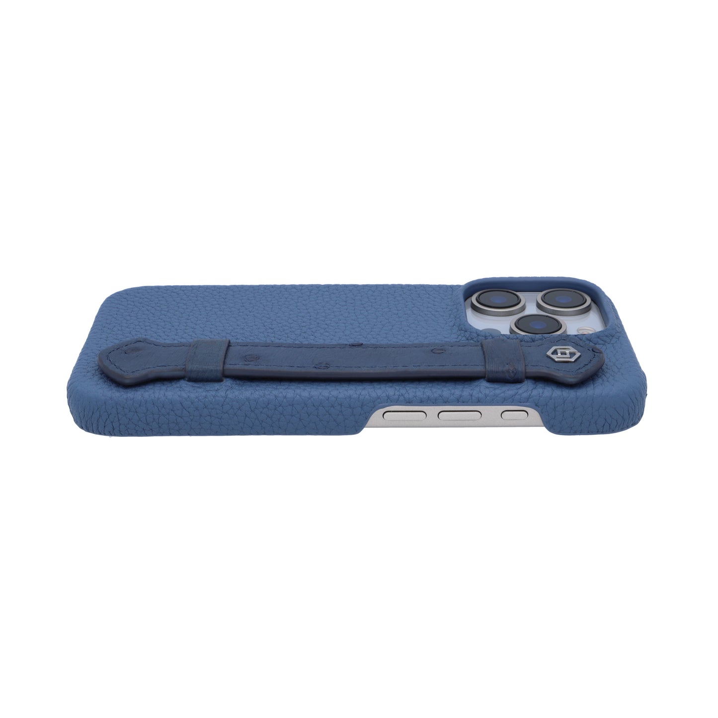 Blue with ostrich side strap Blue - iPhone 16 pro