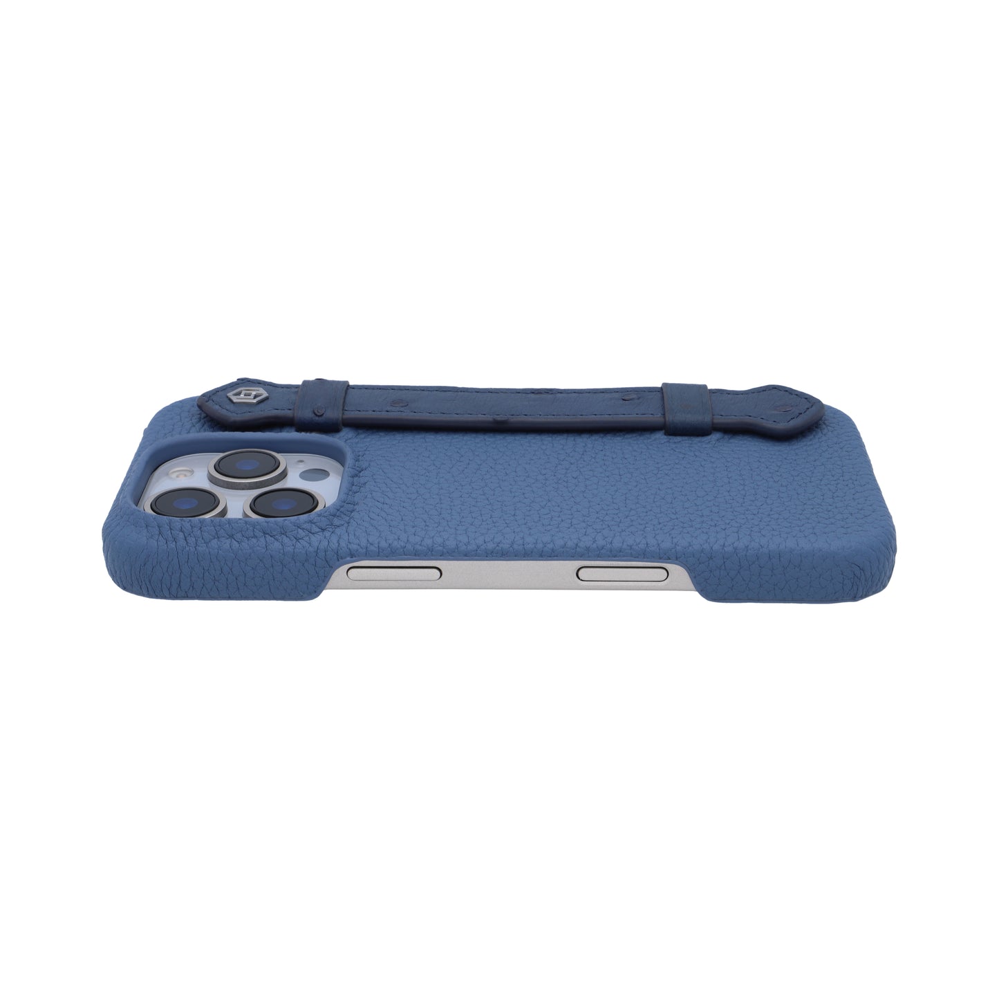 Blue with ostrich side strap Blue - iPhone 16 pro