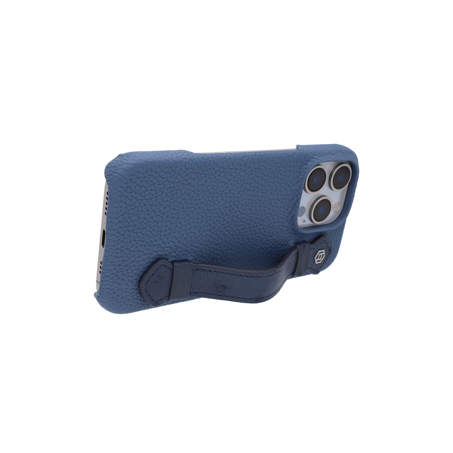 Blue with ostrich side strap Blue - iPhone 16 pro
