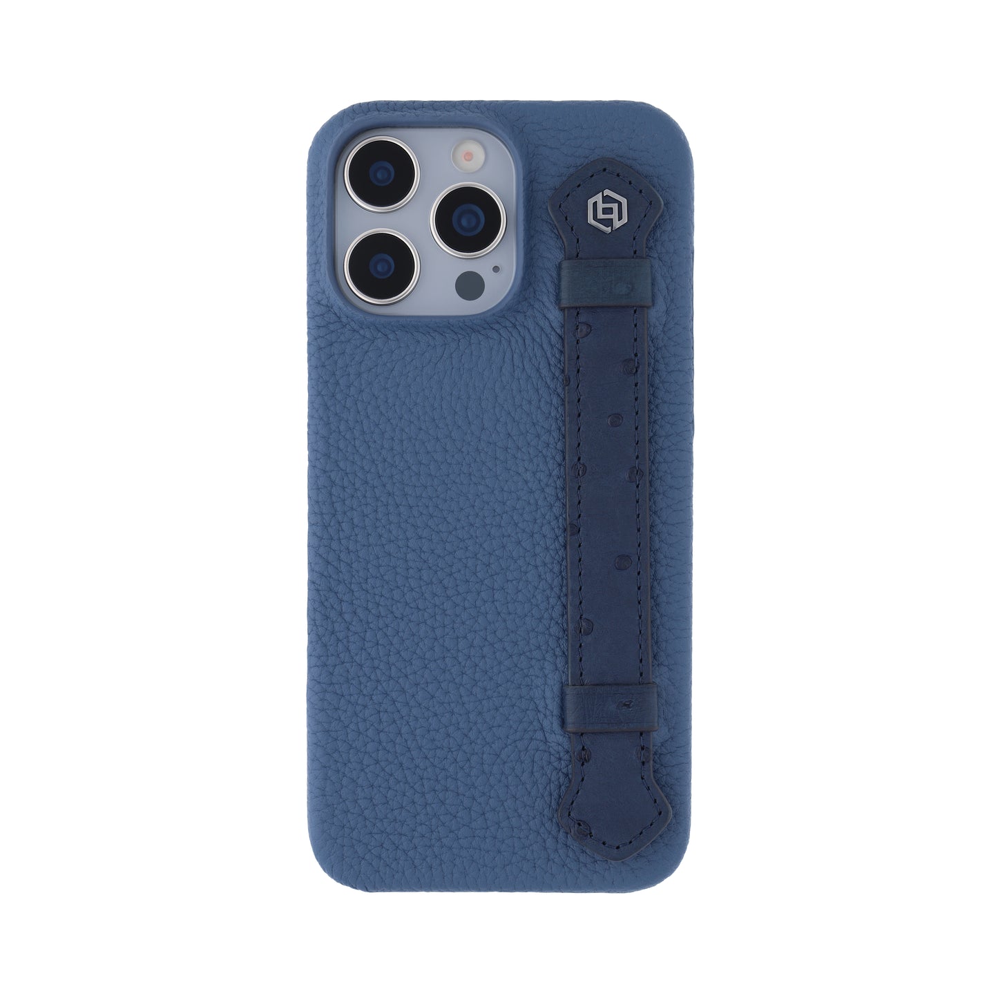 Blue with ostrich side strap Blue - iPhone 16 pro max