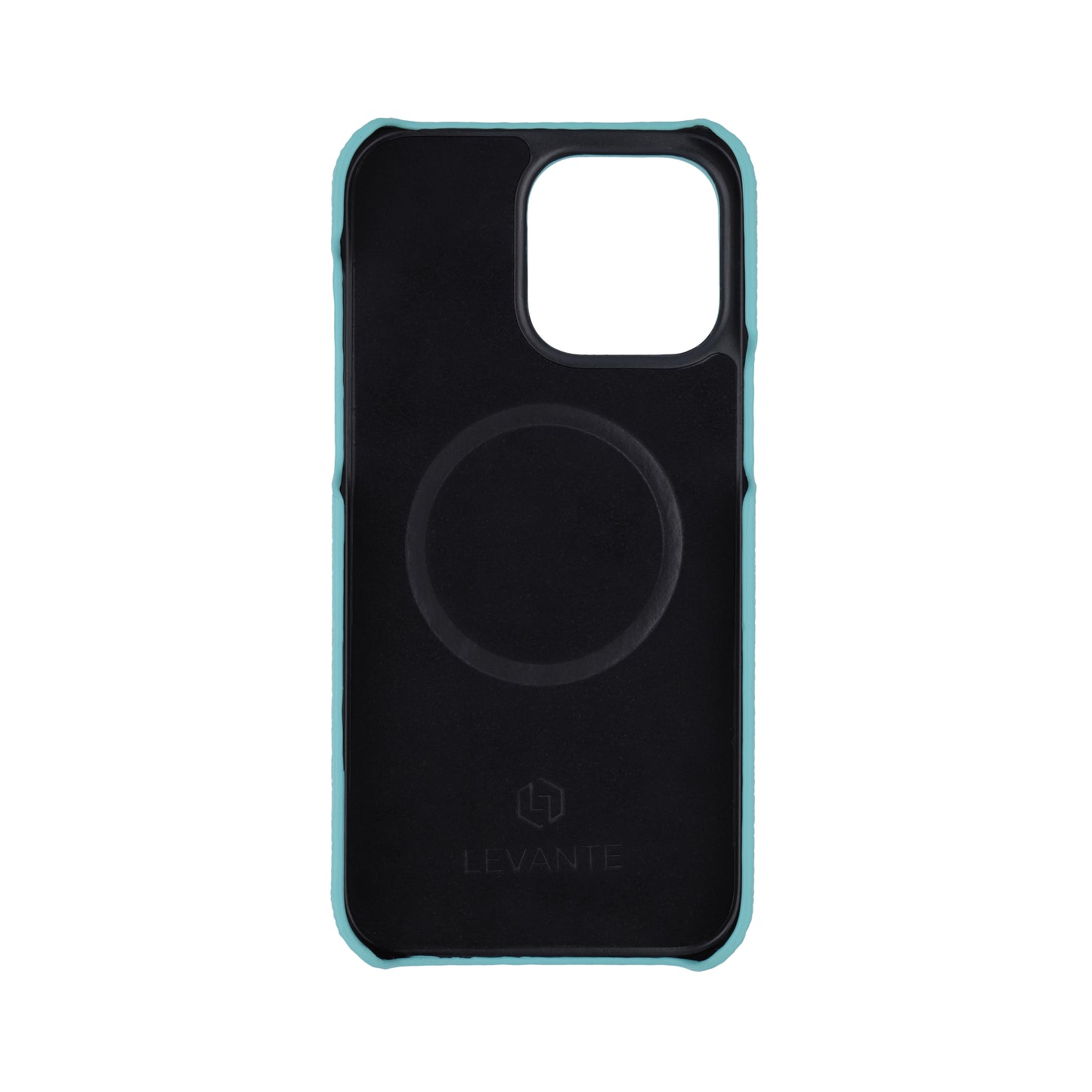 Macaron Blue with ostrich side strap Brown - iPhone 14 pro max