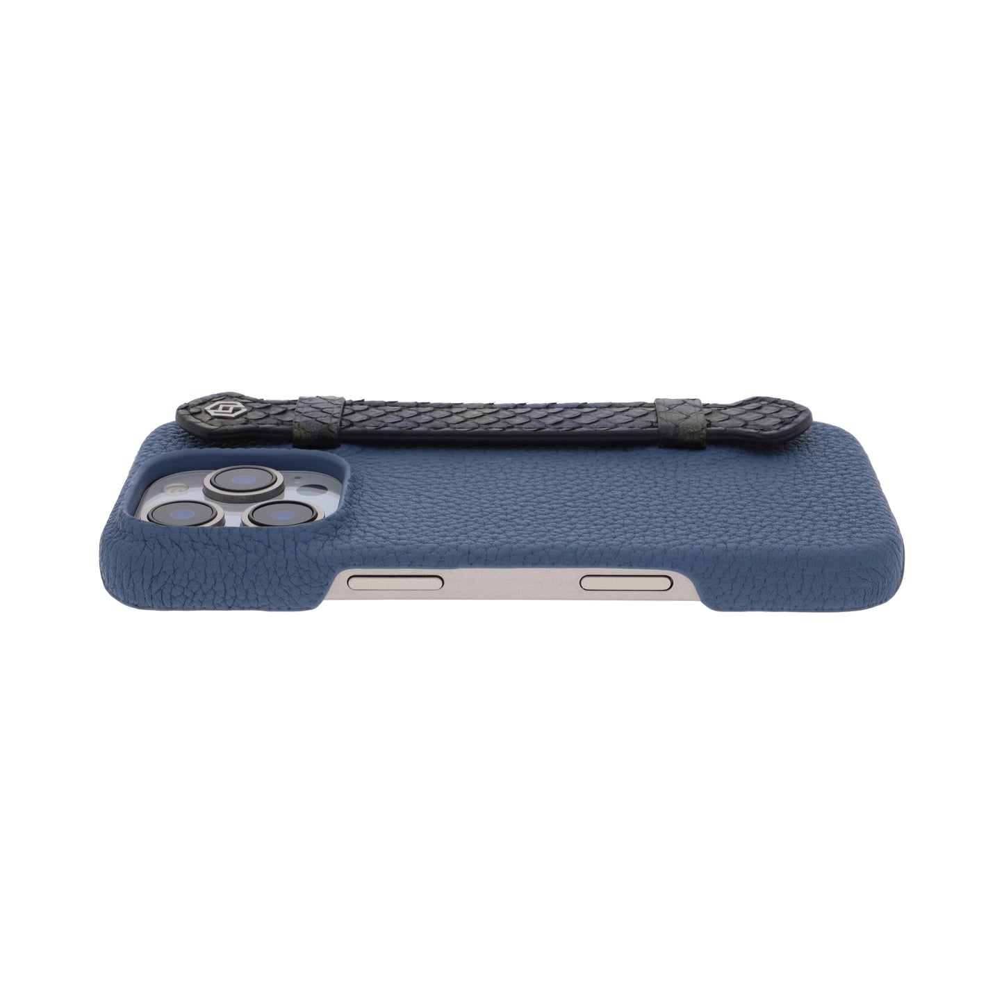 Blue with python side strap Blue Gold - iPhone 16 pro