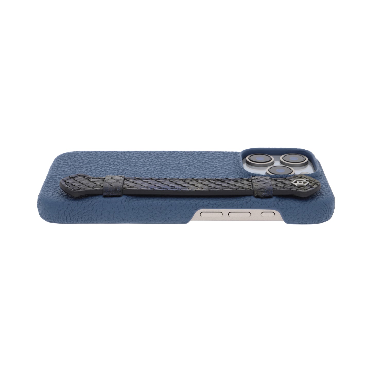 Blue with python side strap Blue Gold - iPhone 16 pro