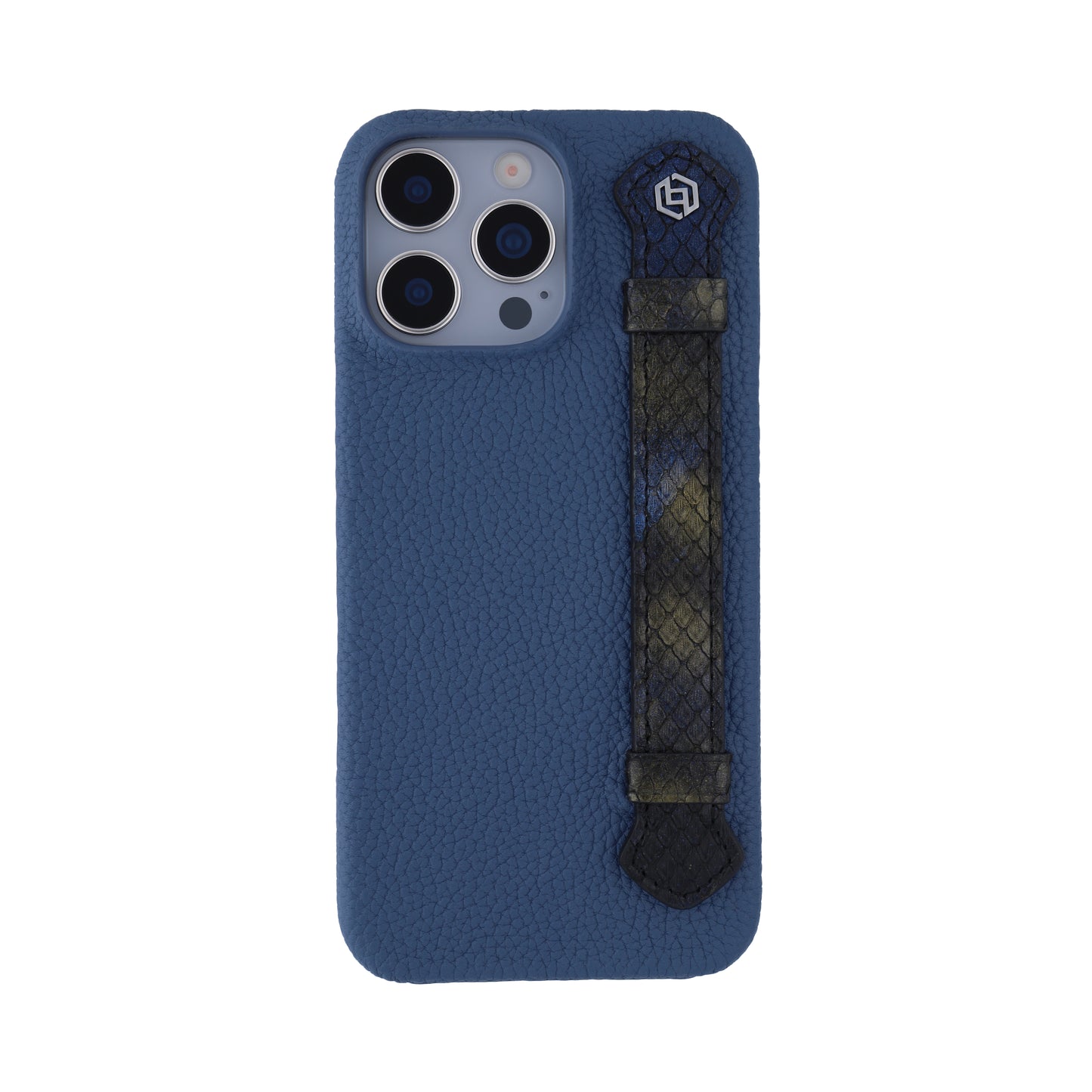 Blue with python side strap Blue Gold - iPhone 16 pro max