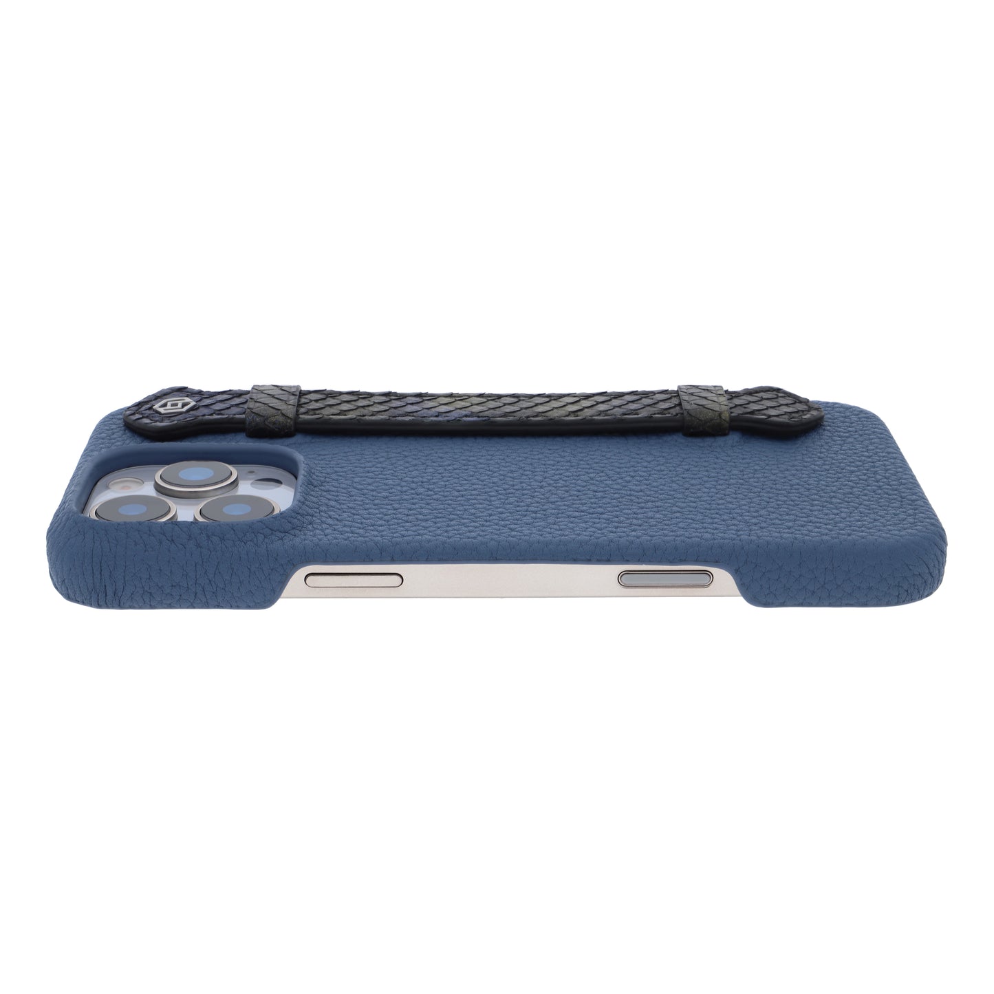 Blue with python side strap Blue Gold - iPhone 16 pro max