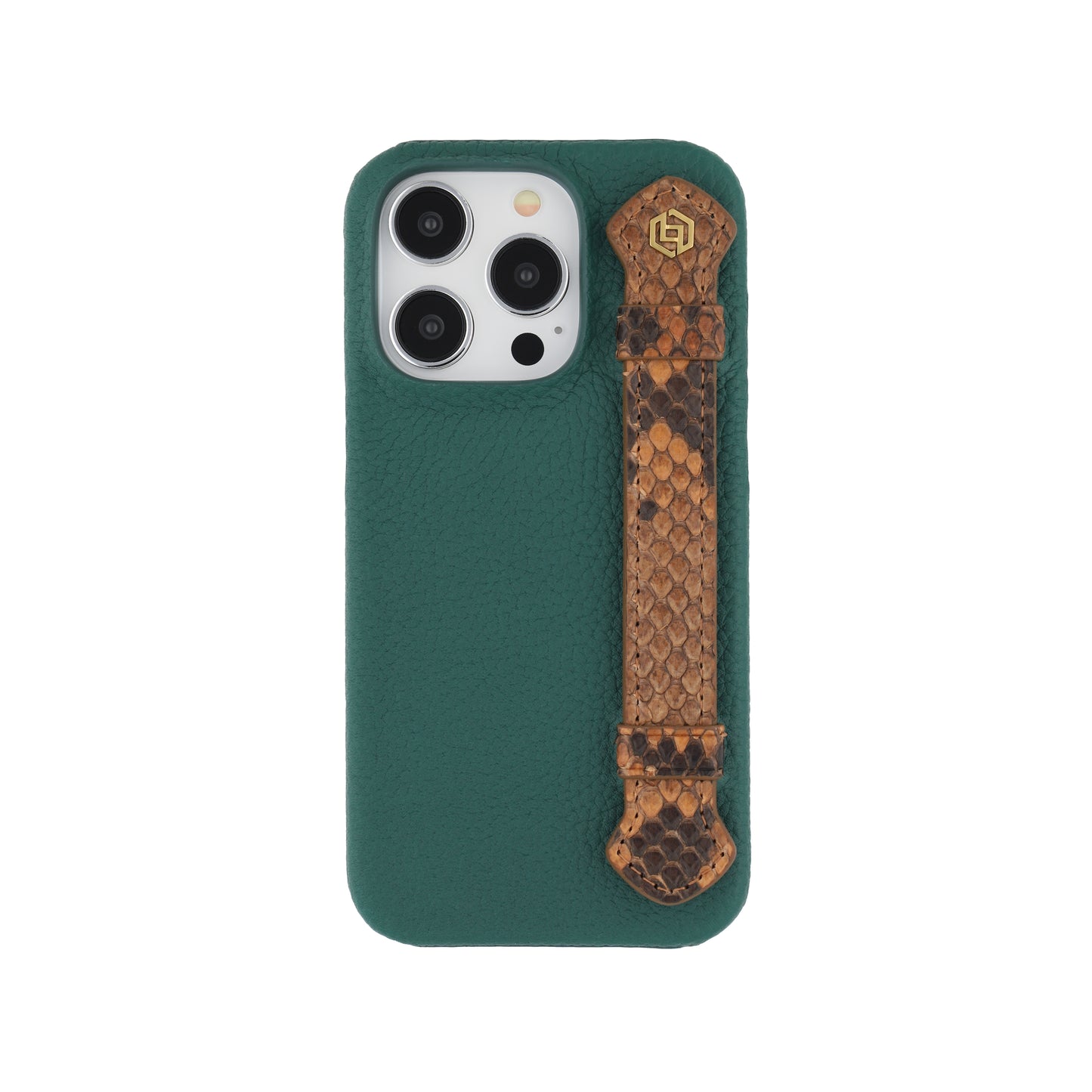 Green with python side strap Brown - iPhone 14 pro