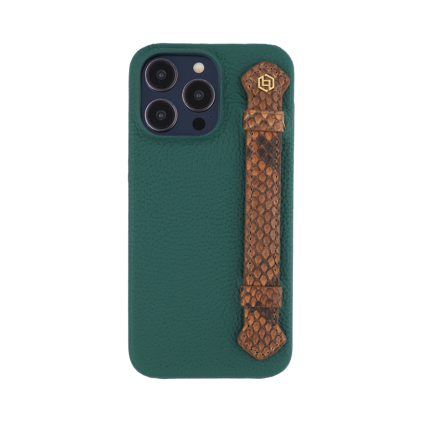 Green with python side strap Brown - iPhone 14 pro max