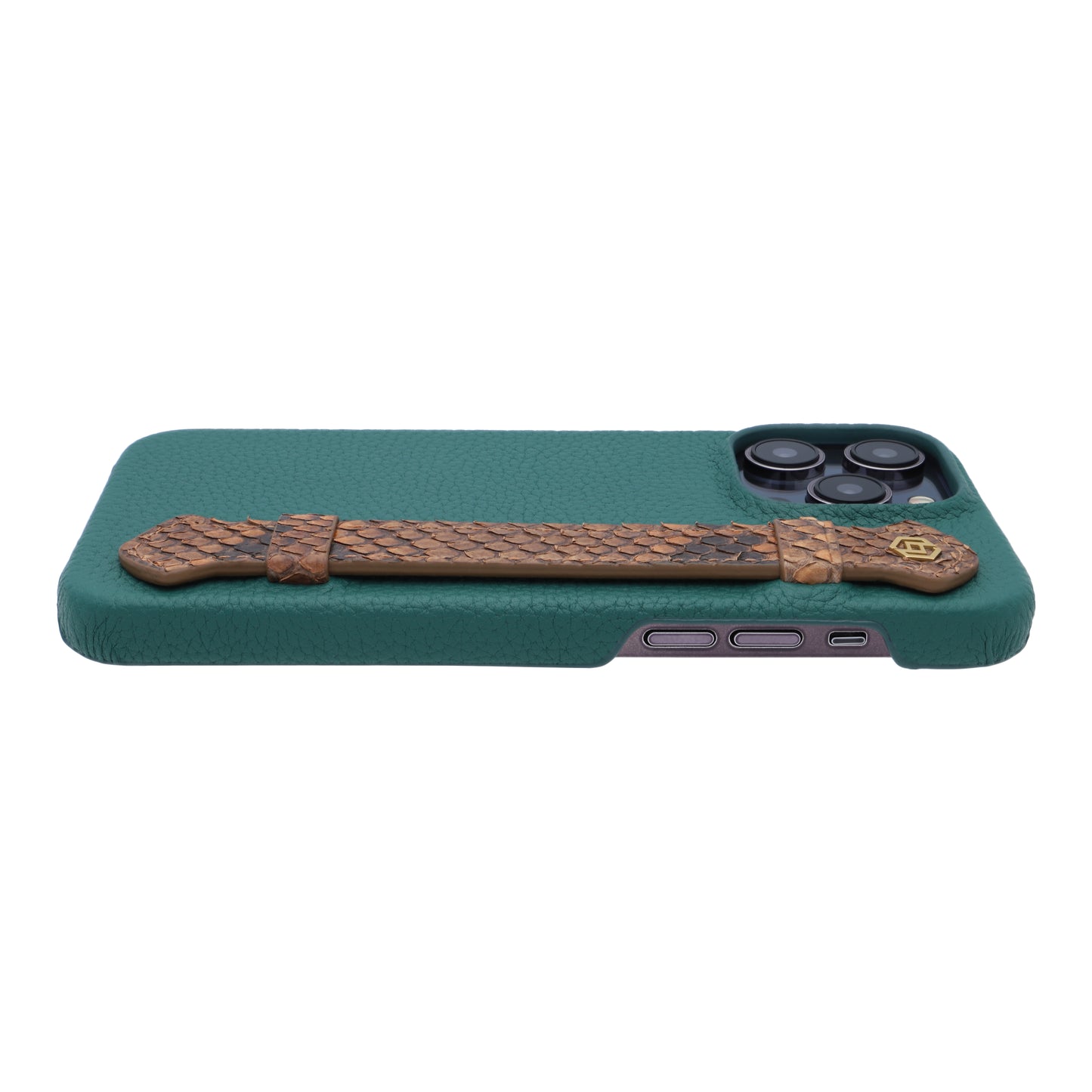 Green with python side strap Brown - iPhone 14 pro max
