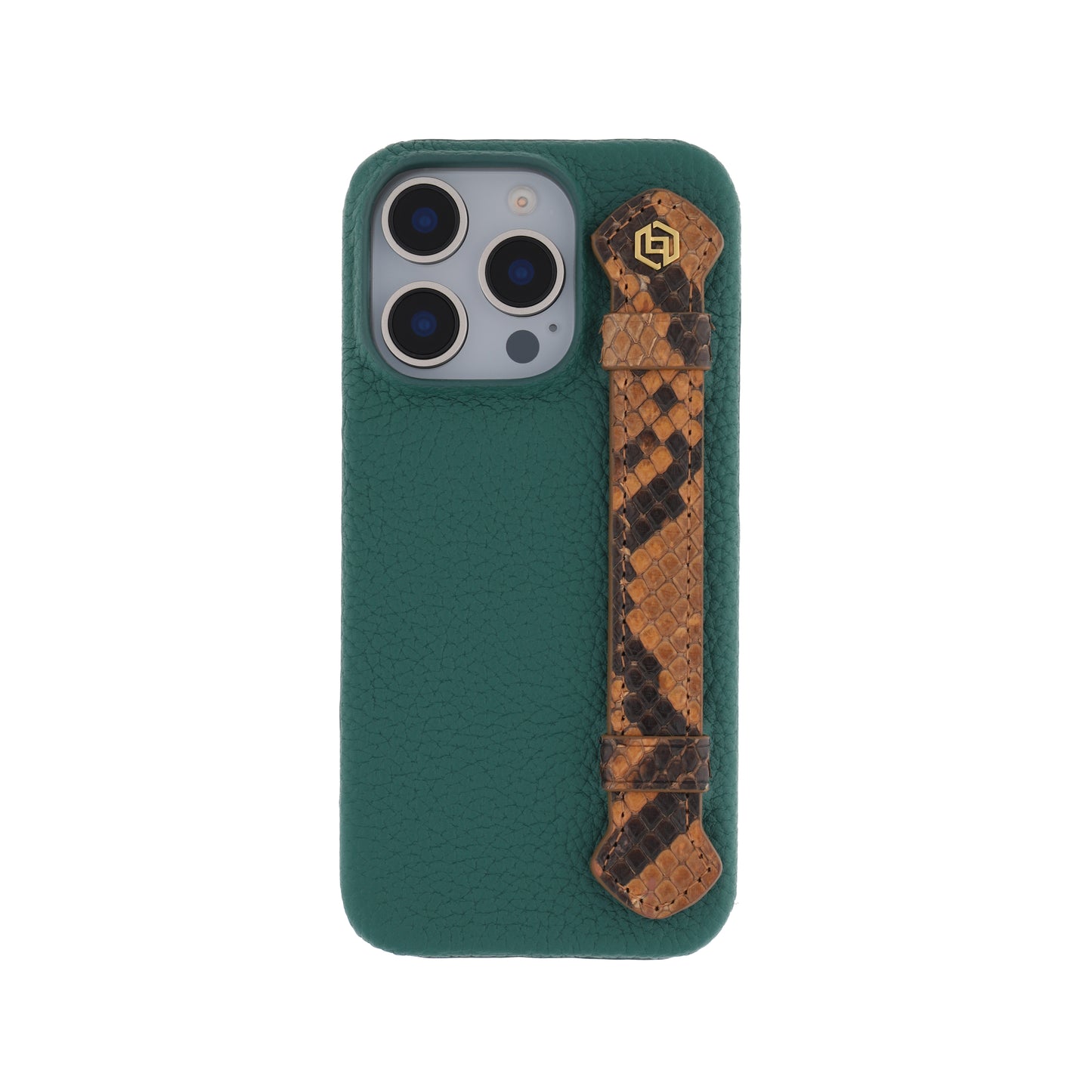 Green with python side strap Brown - iPhone 16 pro