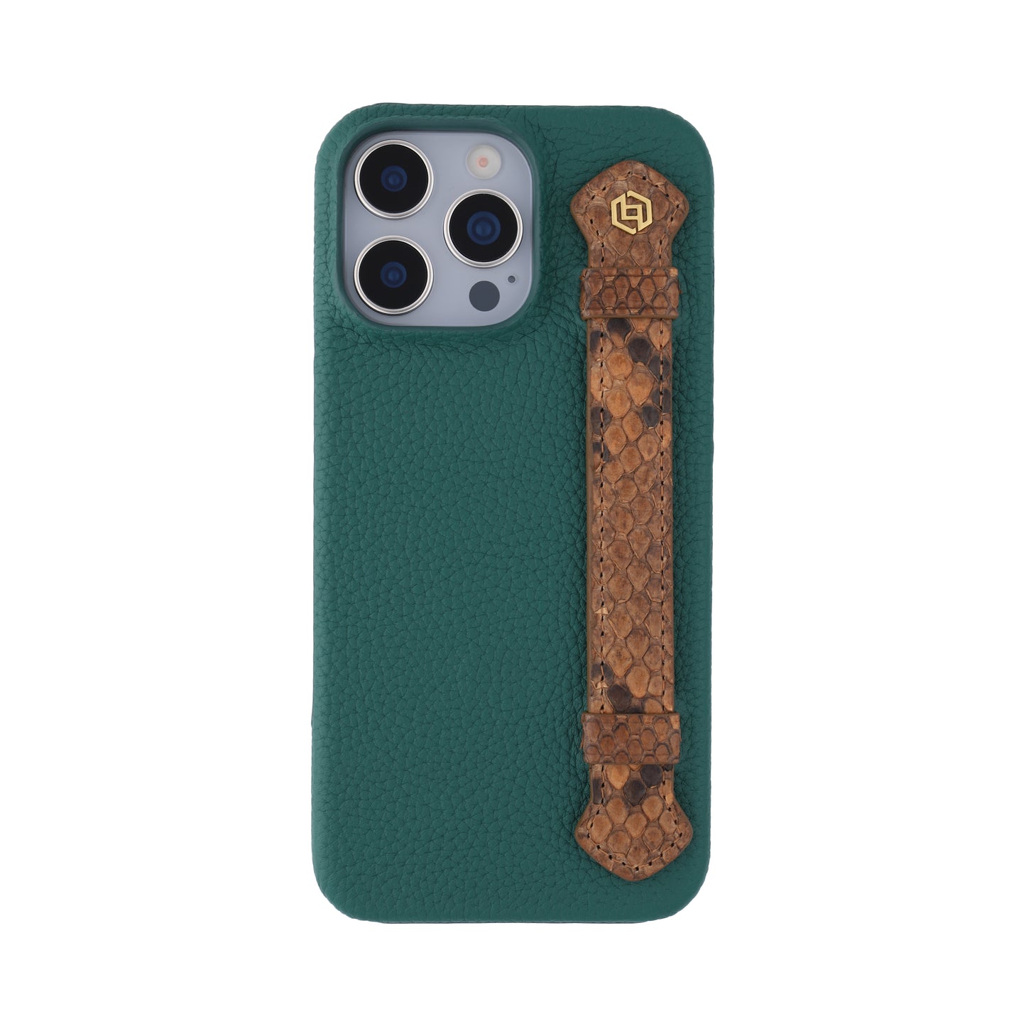 Green with python side strap Brown - iPhone 16 pro max