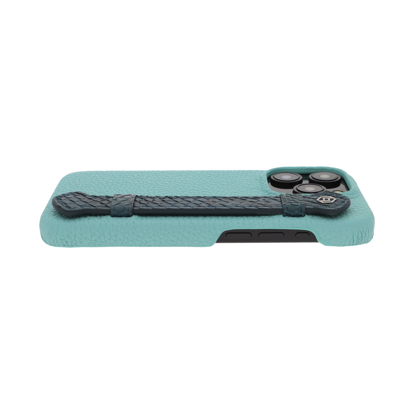 Macaron Blue with python side strap Blue - iPhone 15 pro