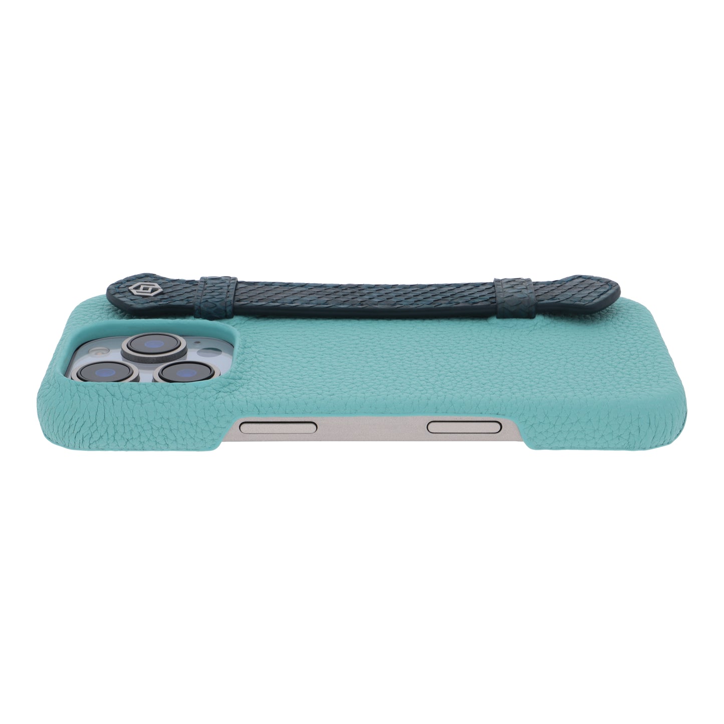 Macaron Blue with python side strap Blue - iPhone 16 pro