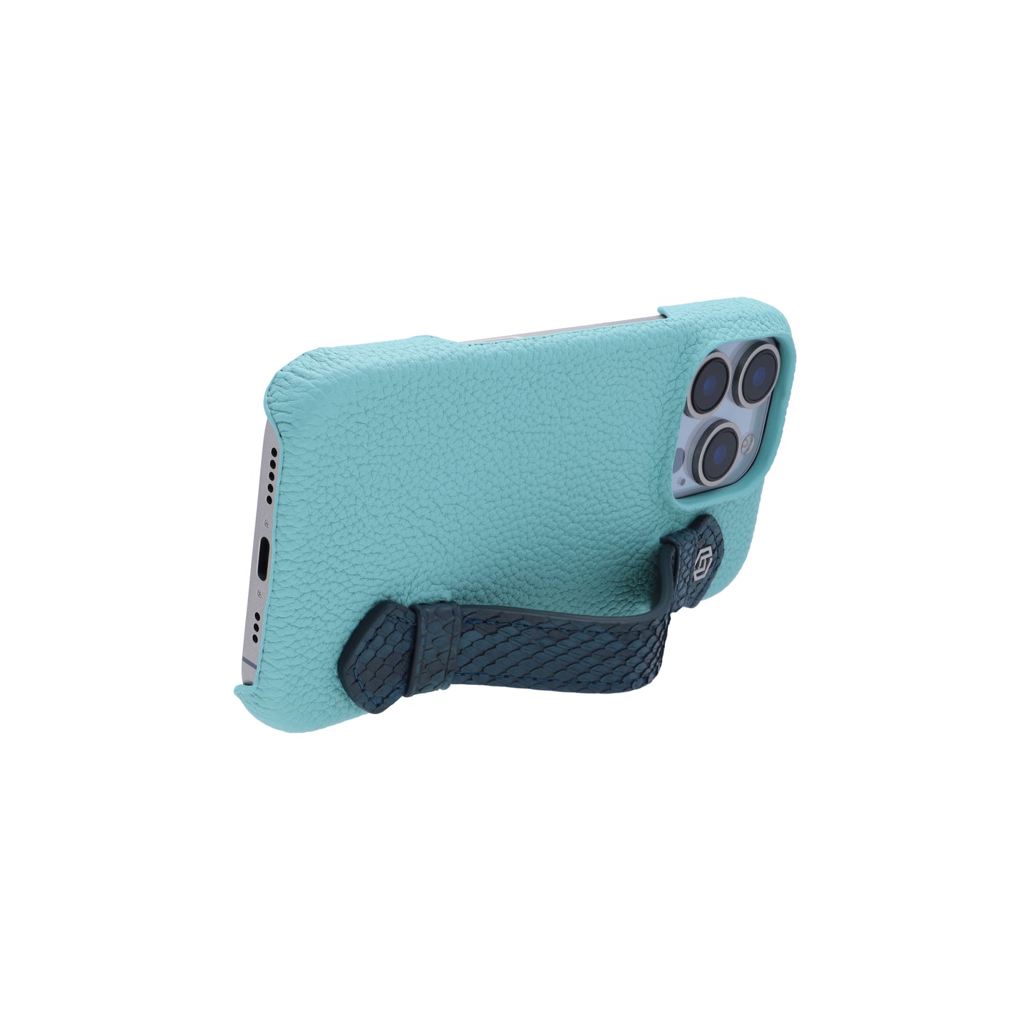 Macaron Blue with python side strap Blue - iPhone 16 pro
