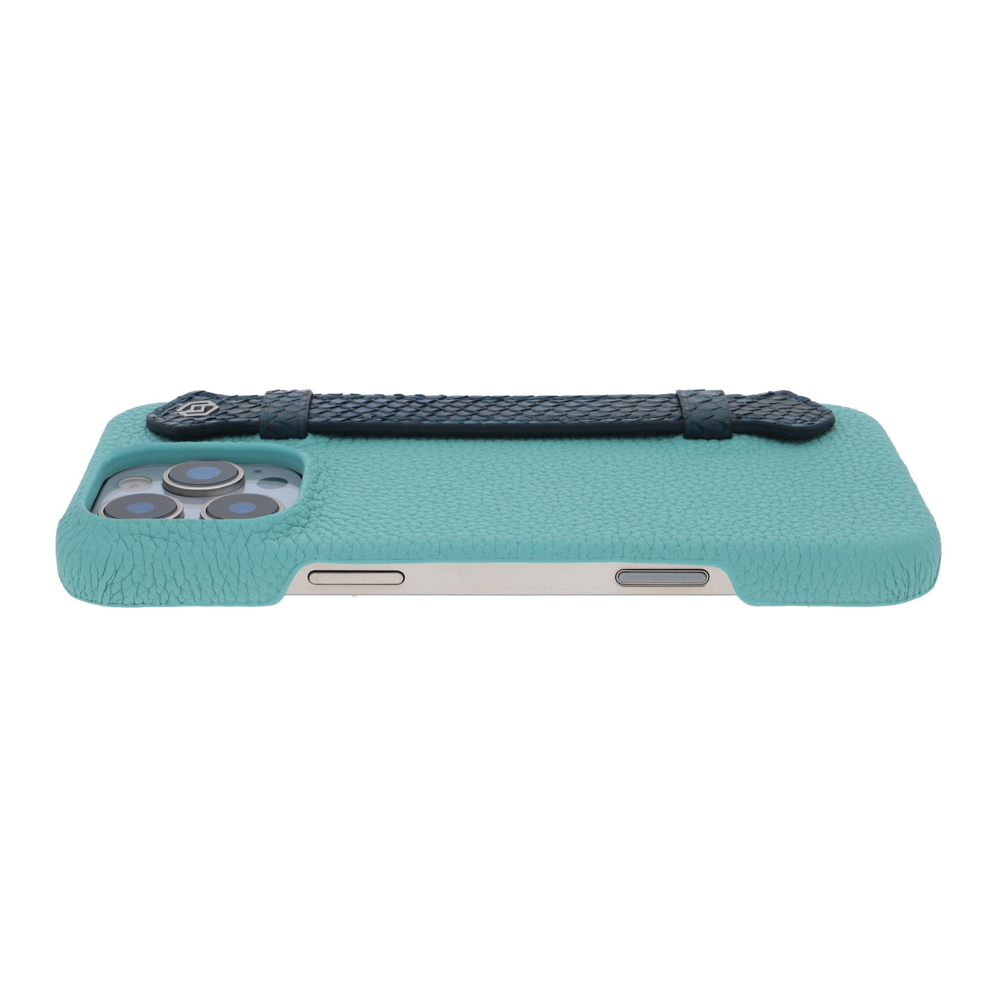 Macaron Blue with python side strap Blue - iPhone 16 pro max