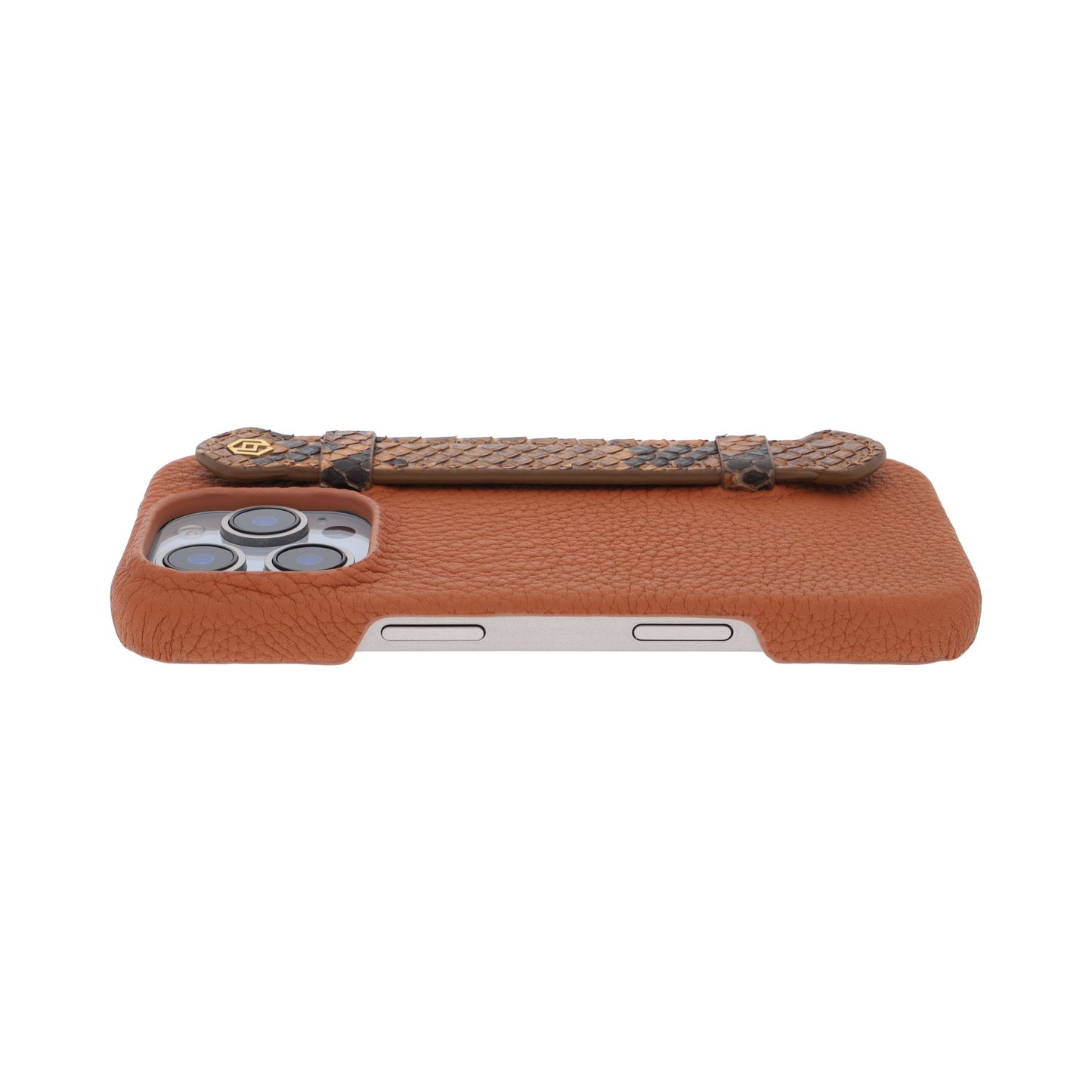 Tan with python side strap Brown - iPhone 16 pro