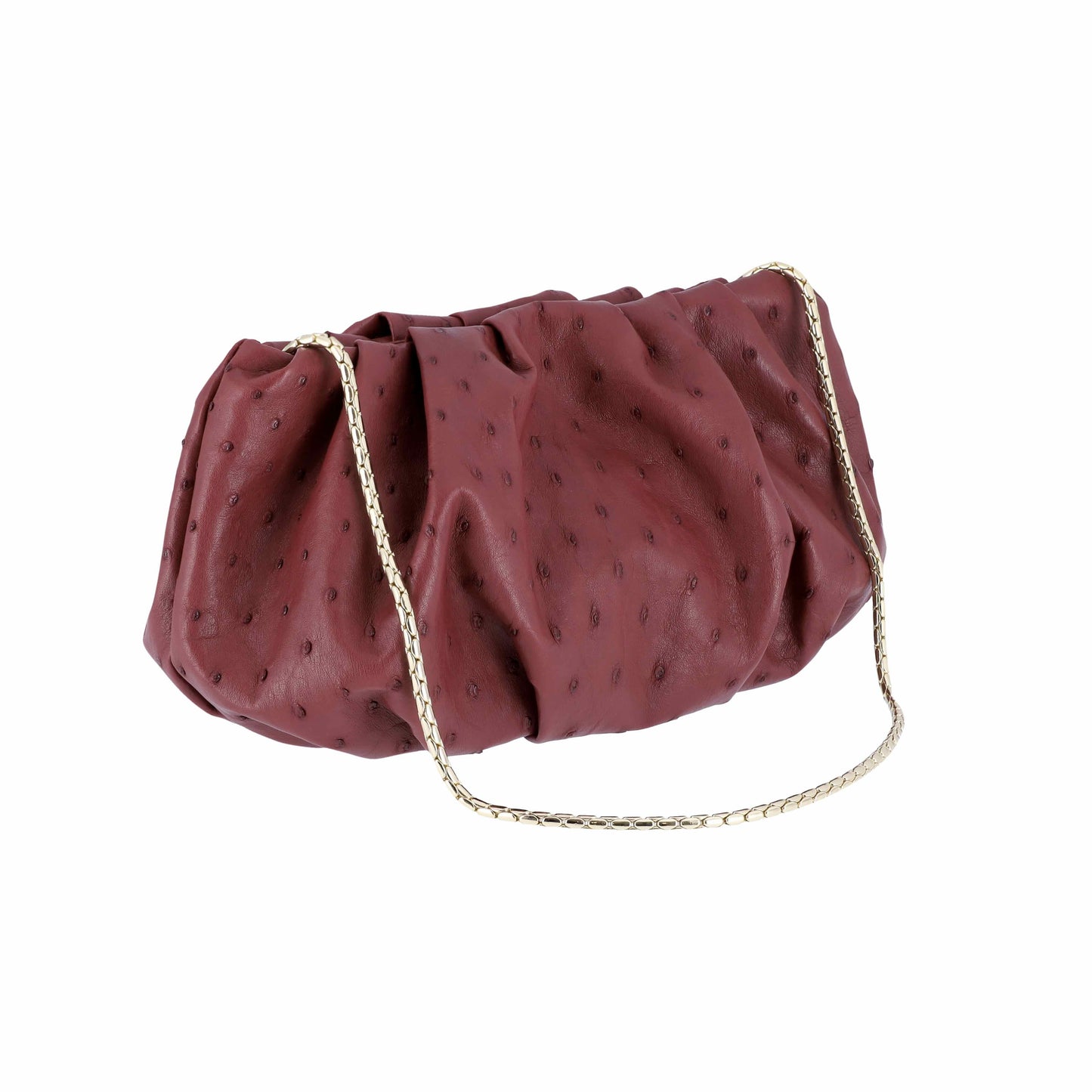 Brick Red - Pouch Ostrich