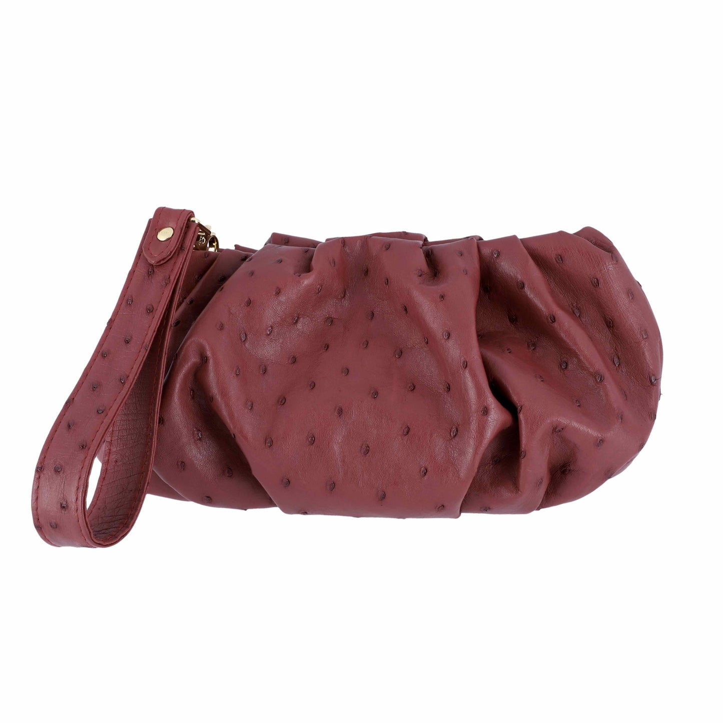 Brick Red - Pouch Ostrich