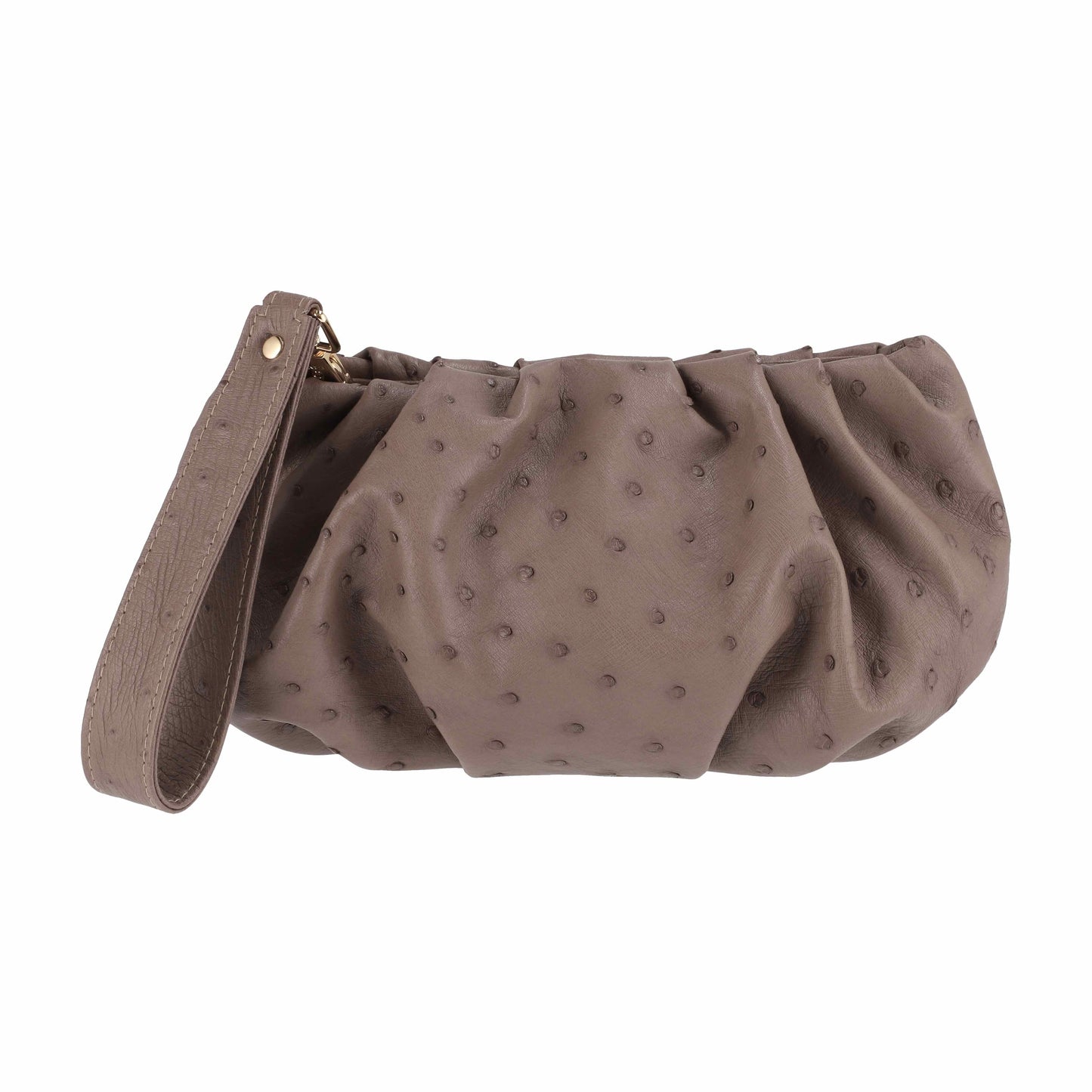 Taupe - Pouch Ostrich