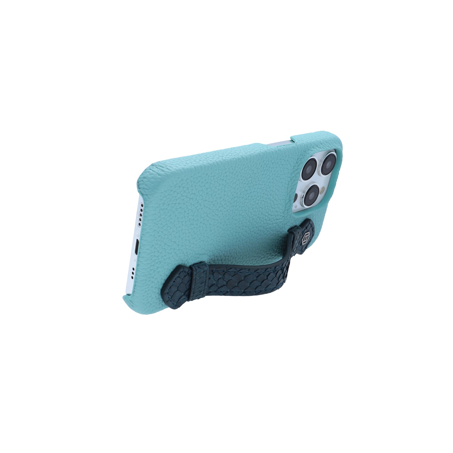 Macaron Blue with python side strap Blue - iPhone 14 pro