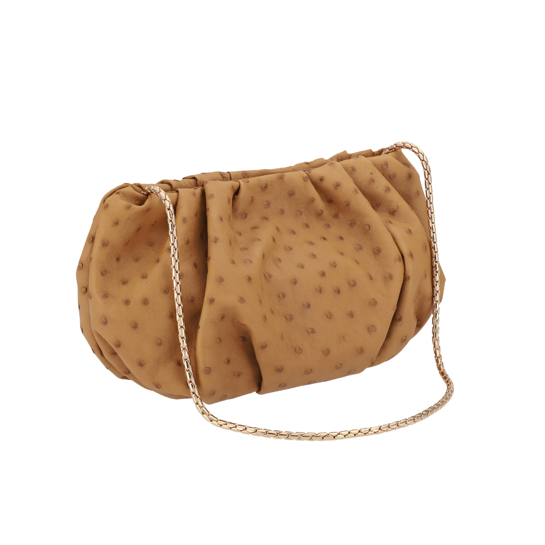 Brown Beige - Pouch Ostrich