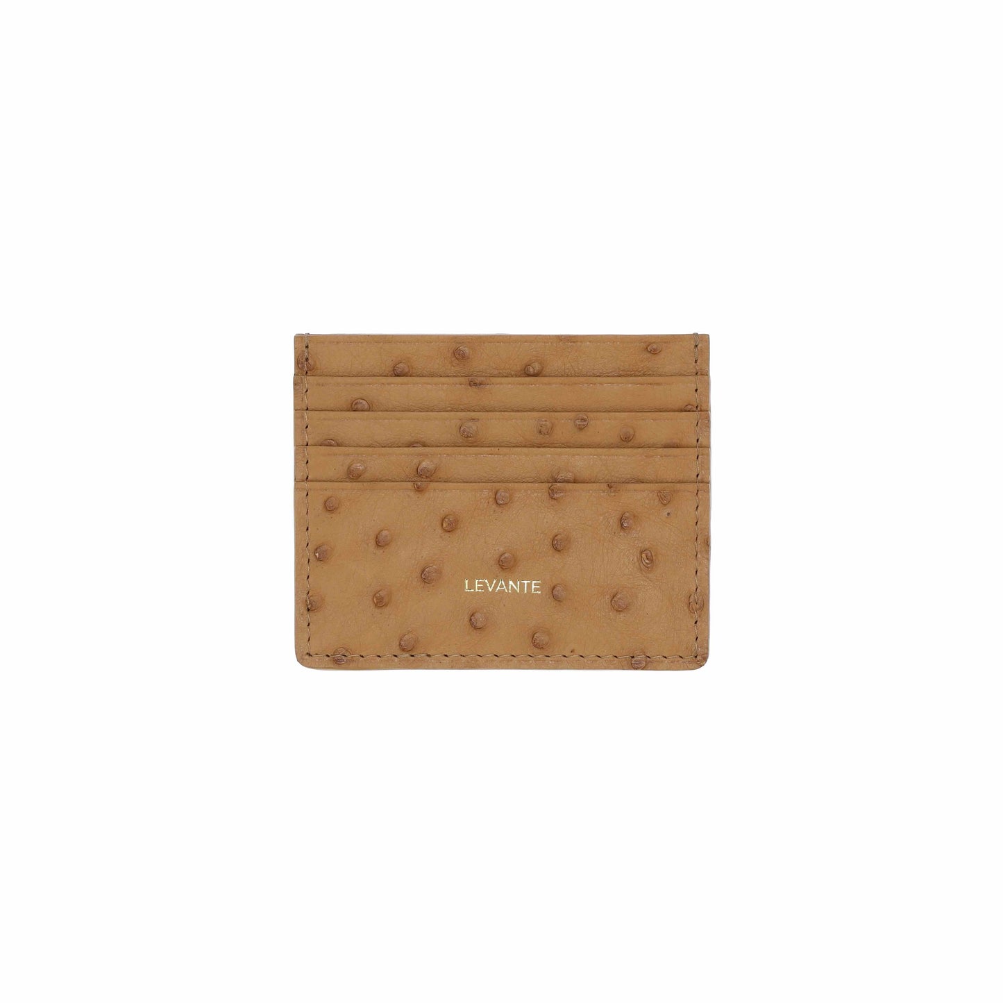 Brown Beige - Card Holder Ostrich