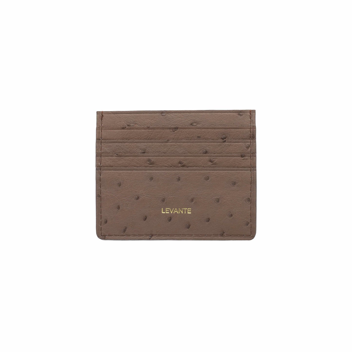 Taupe - Card Holder Ostrich