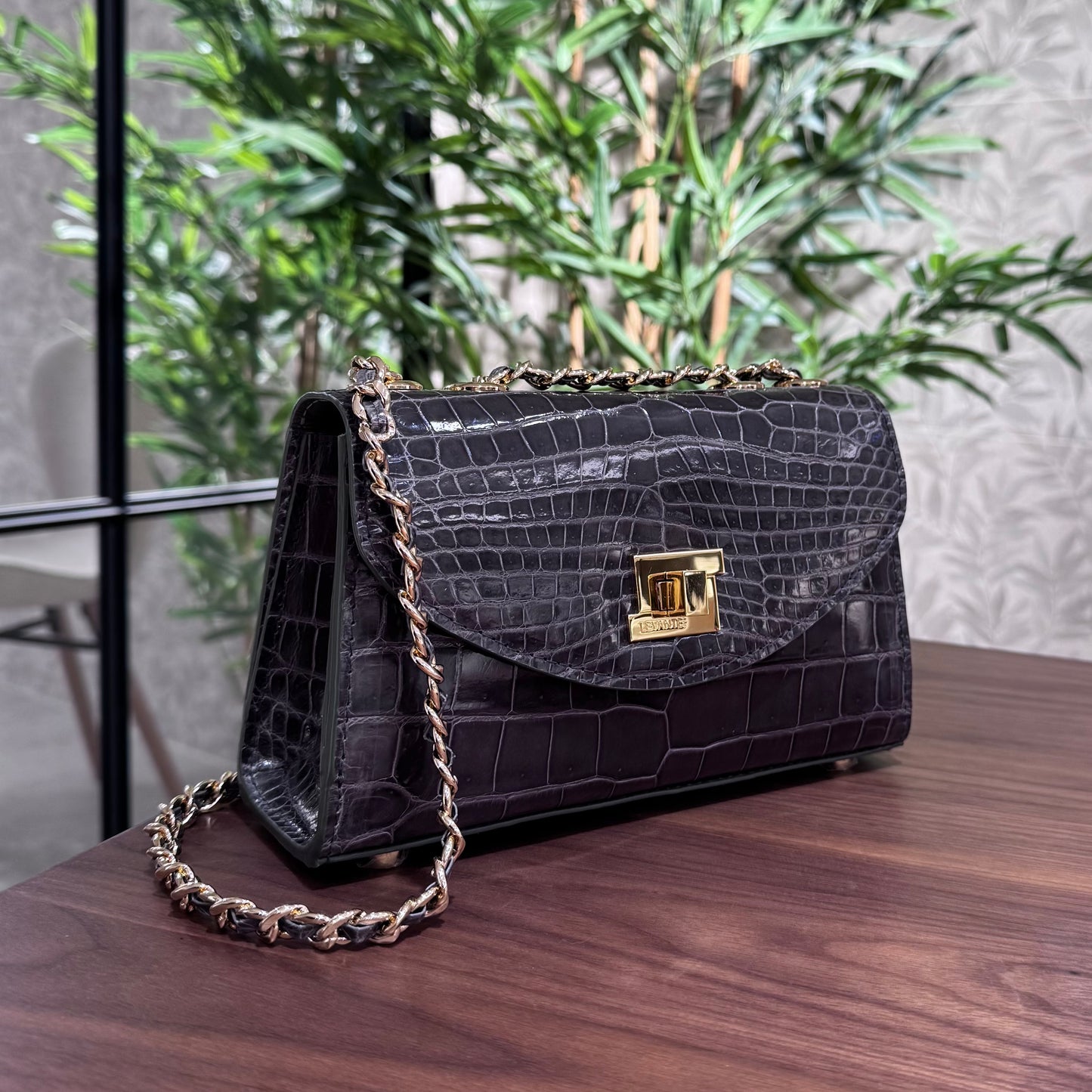 Charcoal Grey - Clutch Crocodile (NEW ARRIVAL)