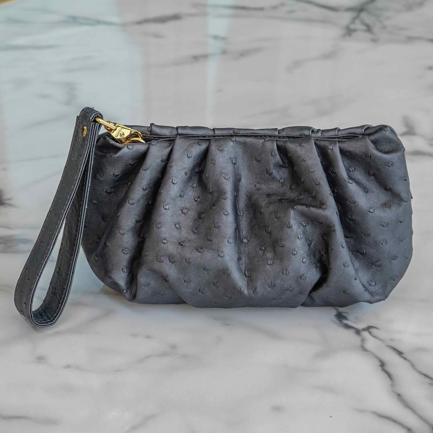 Gray - Pouch Ostrich