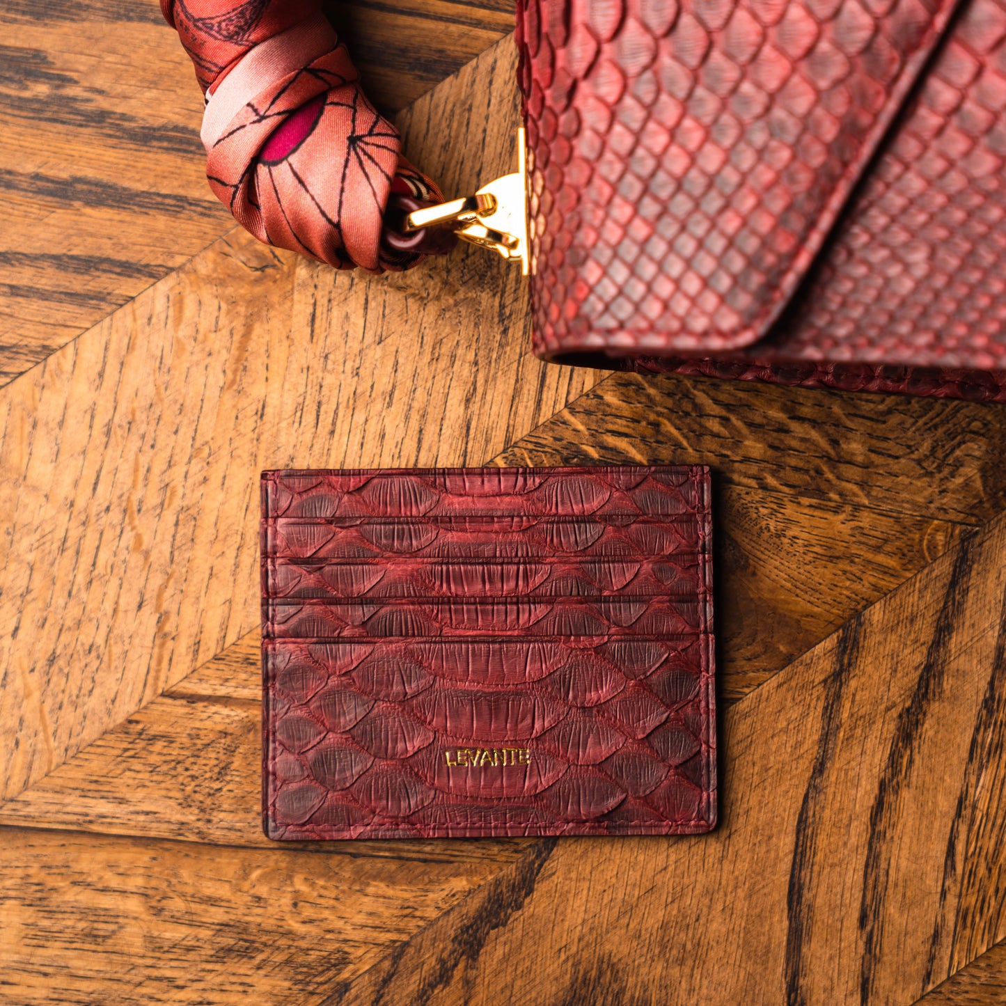 Burgundy Matt - Card Holder Python