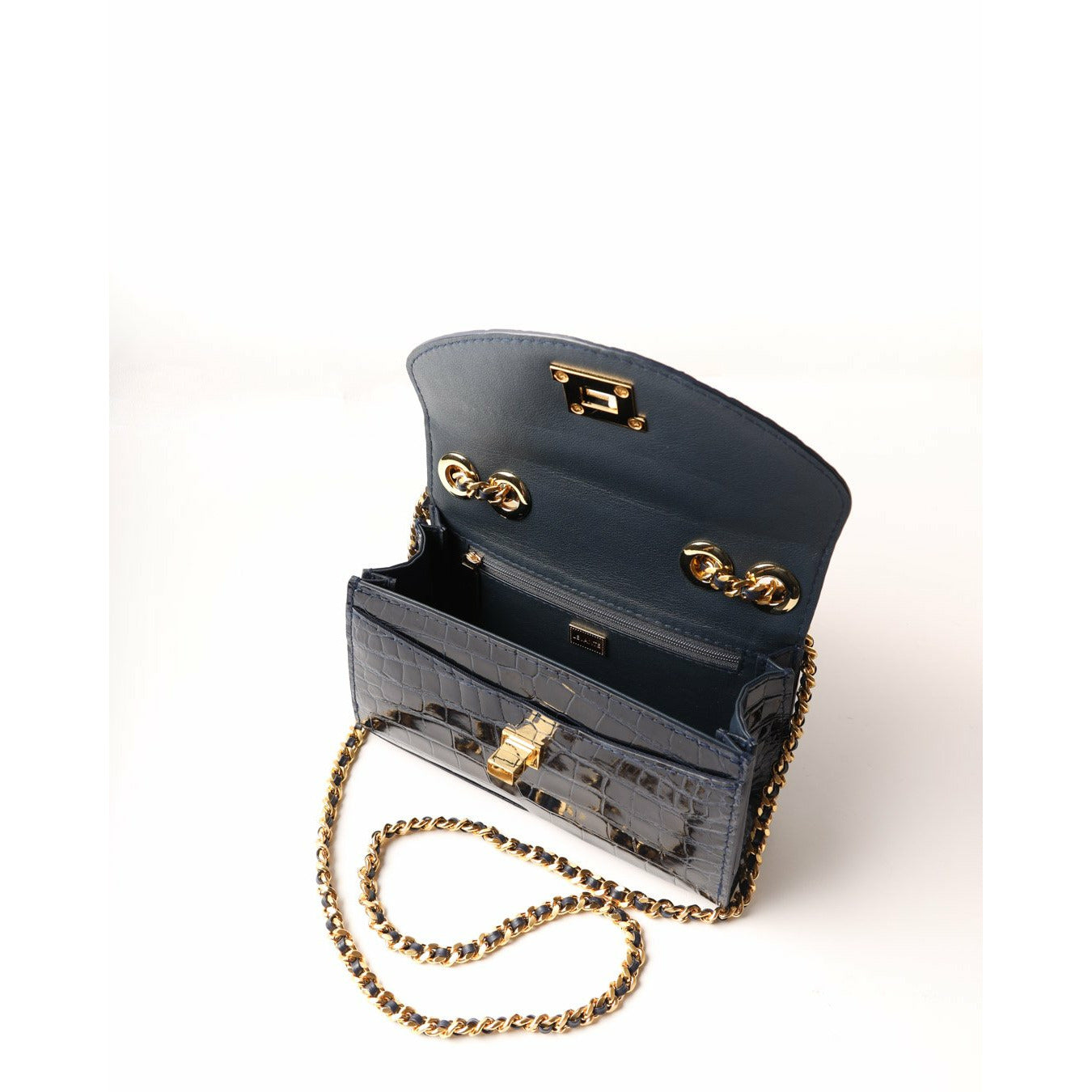 Navy Blue - Clutch Crocodile