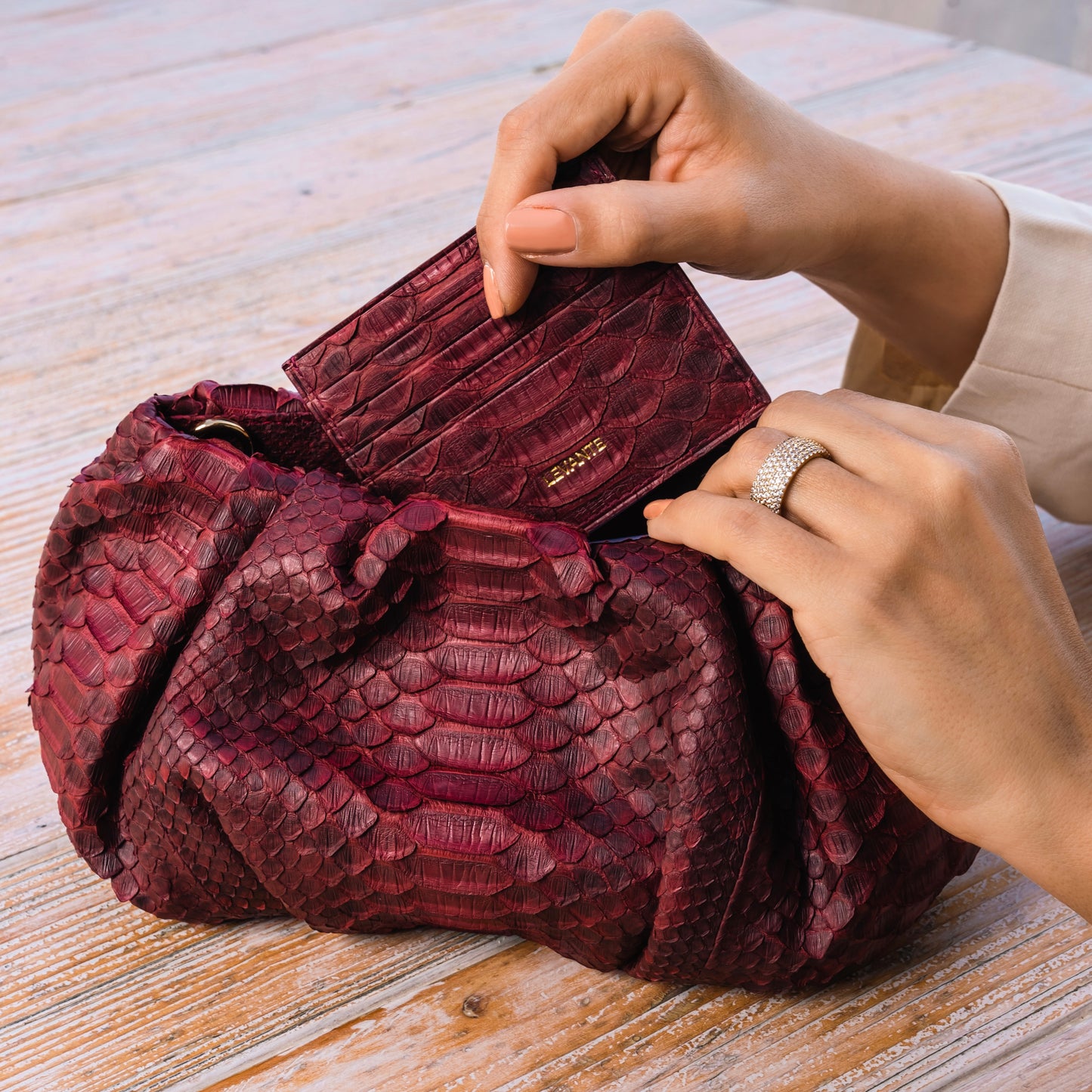 Burgundy Matt - Card Holder Python