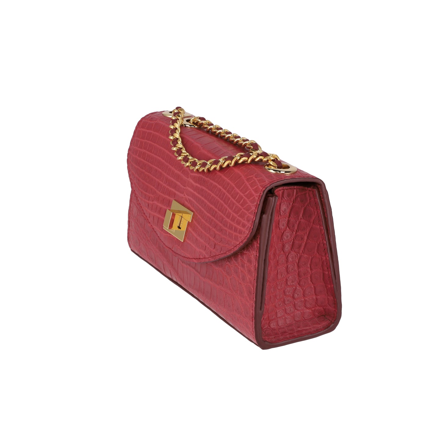 Burgundy Matt - Clutch Crocodile