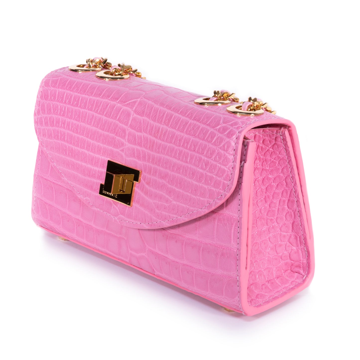 Pastel Pink- Clutch Crocodile