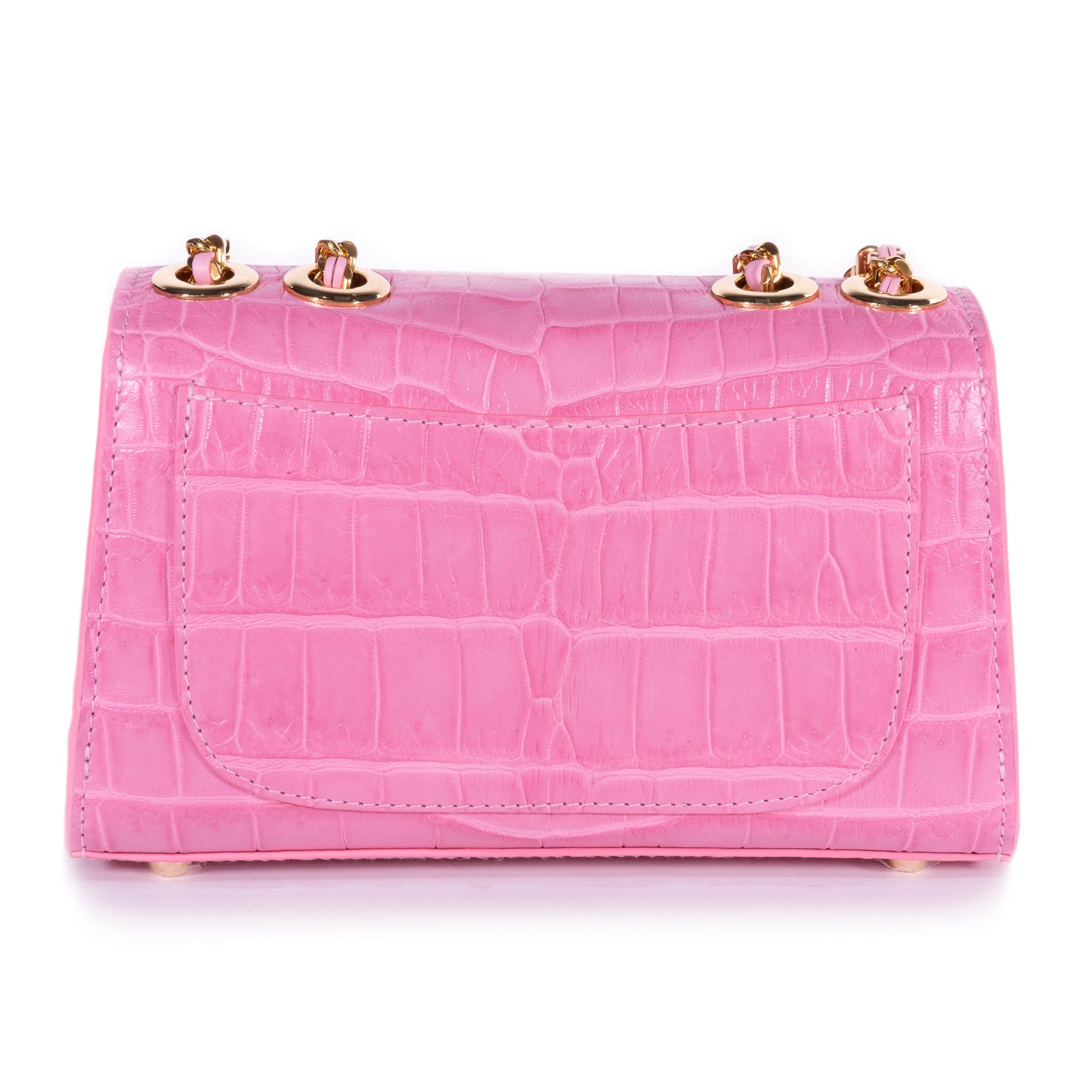 Pastel Pink- Clutch Crocodile