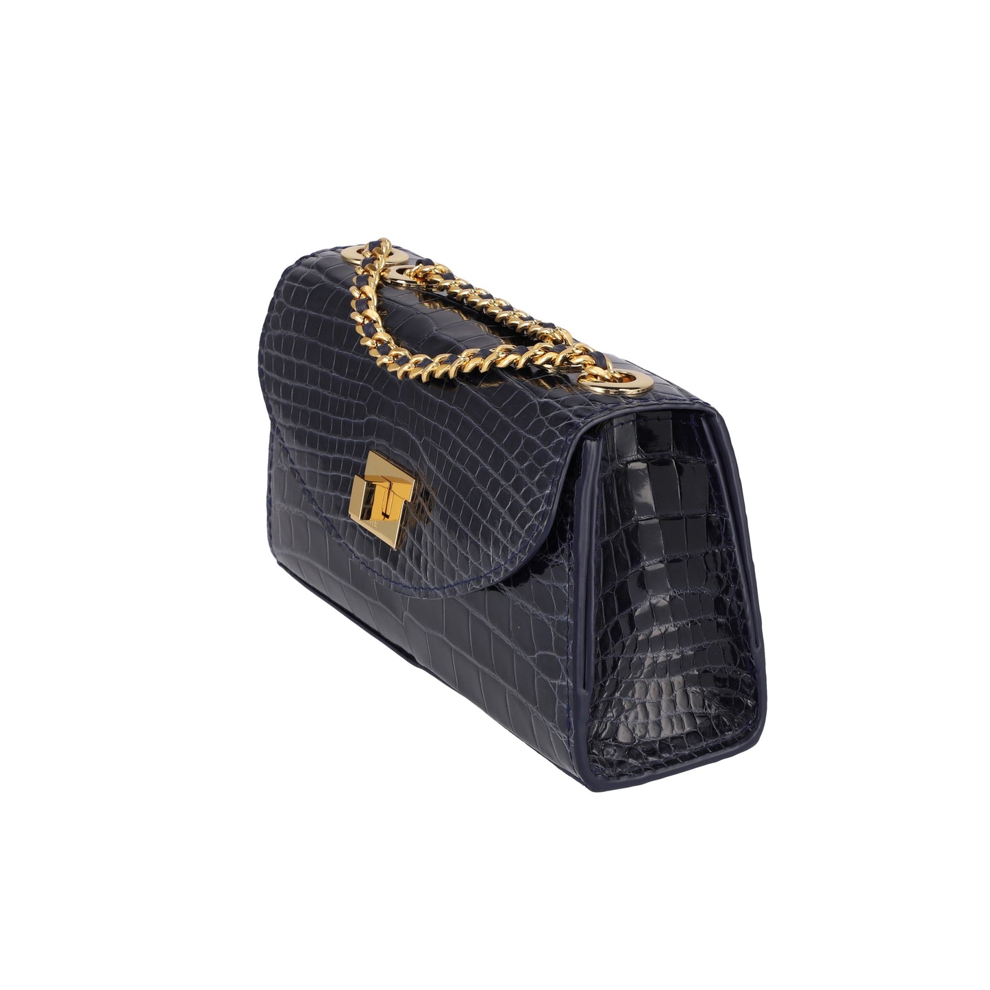 Navy Blue - Clutch Crocodile