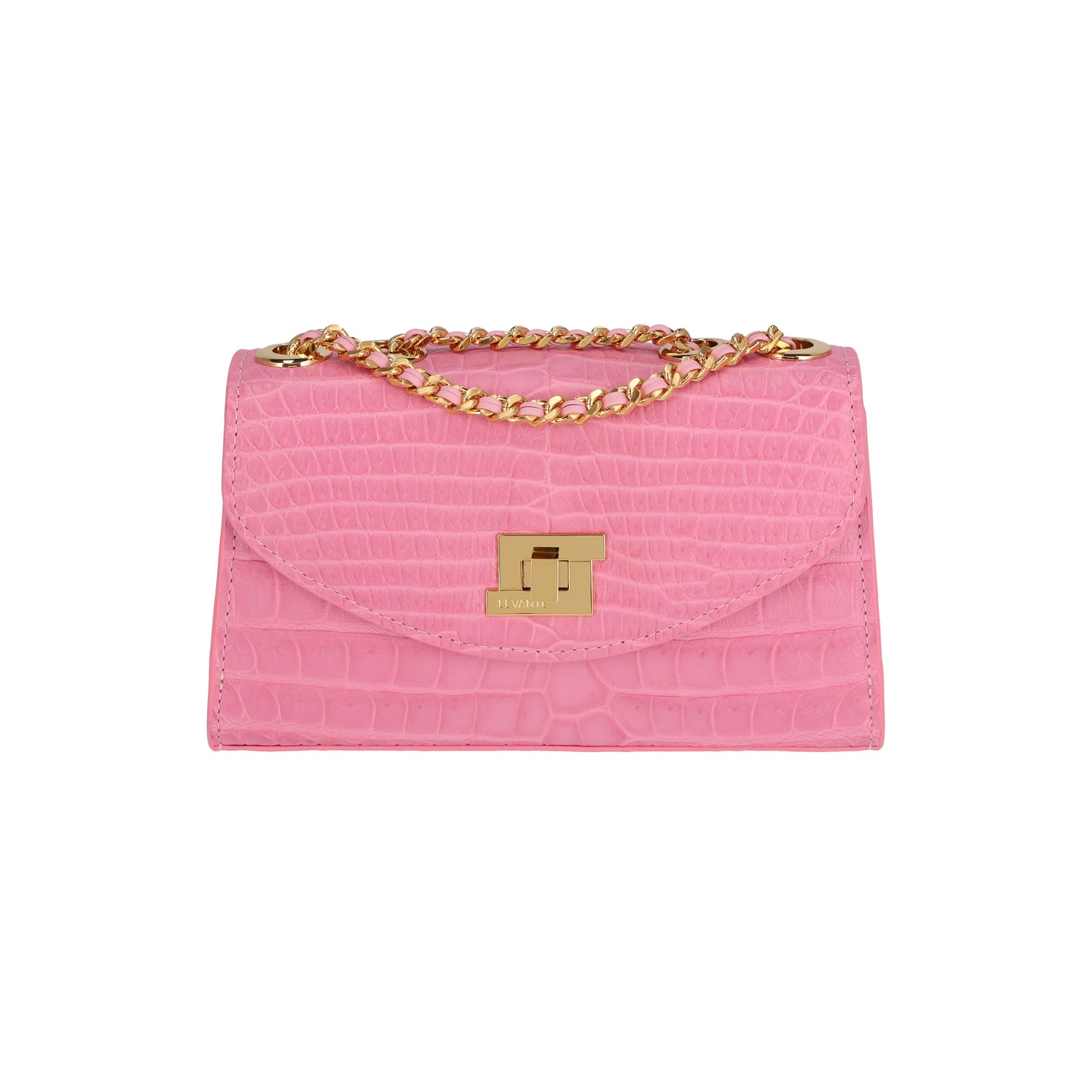 Pastel Pink- Clutch Crocodile