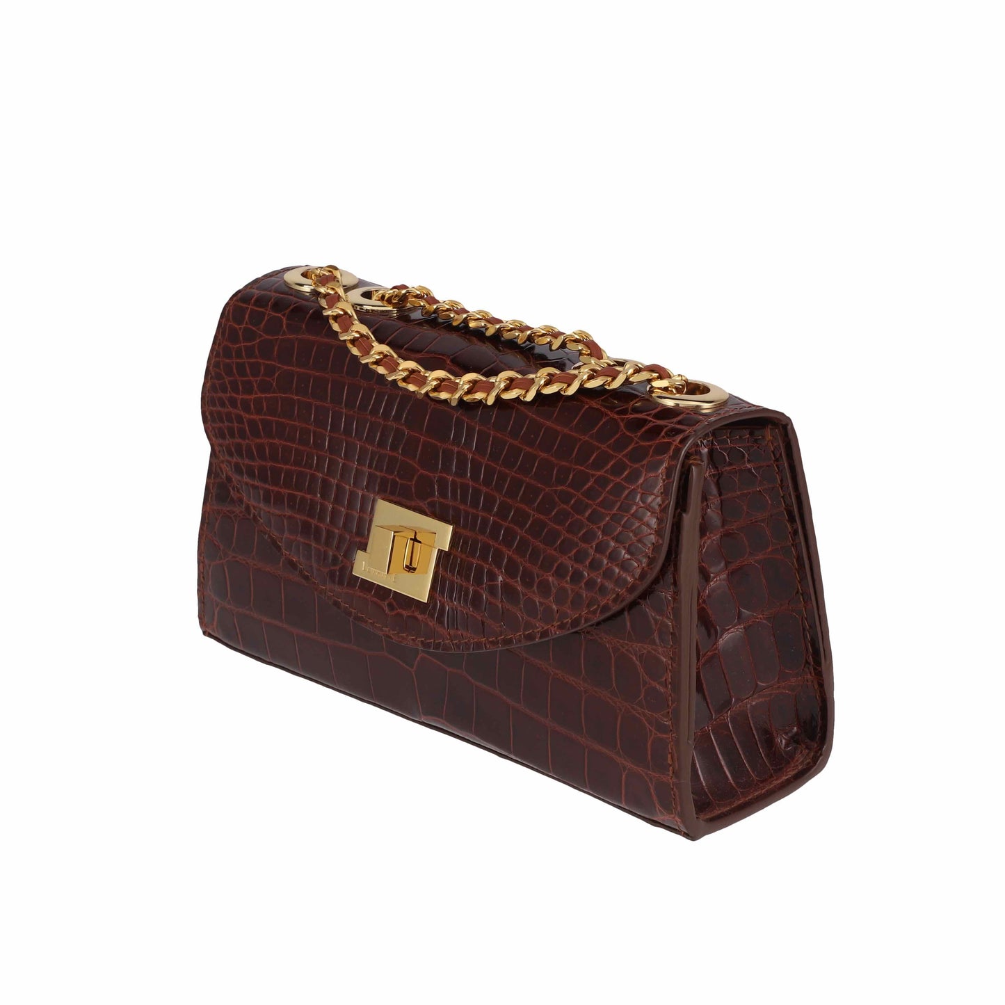 Syrup Brown Glazed- Clutch Crocodile