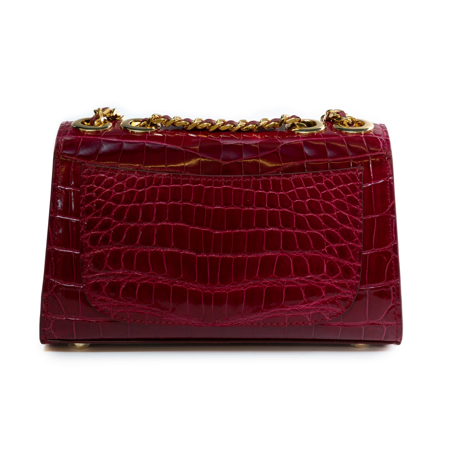 Cherry Red- Clutch Crocodile