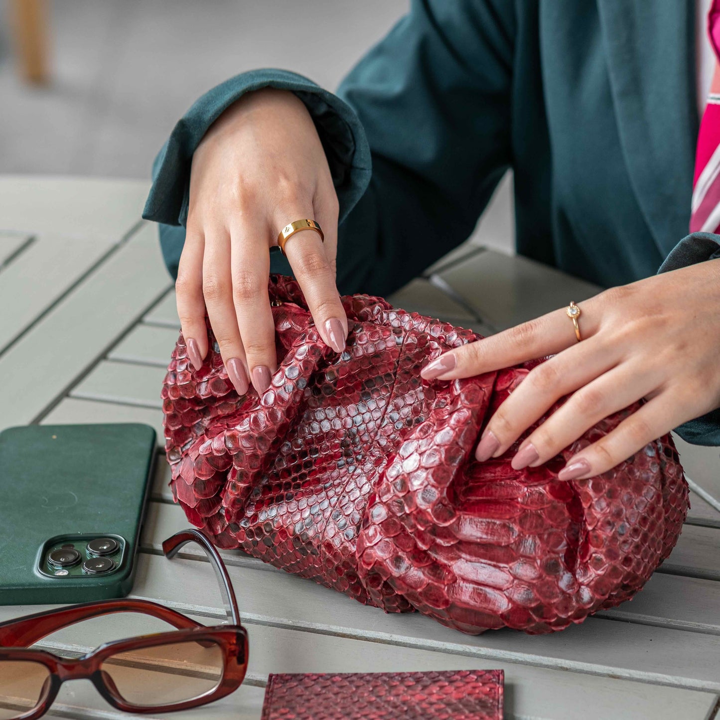 Crimson Red - Pouch Python
