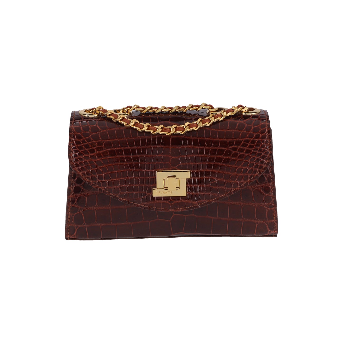 Syrup Brown Glazed- Clutch Crocodile